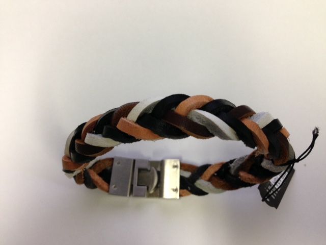 Multi Platted Leather Bracelet