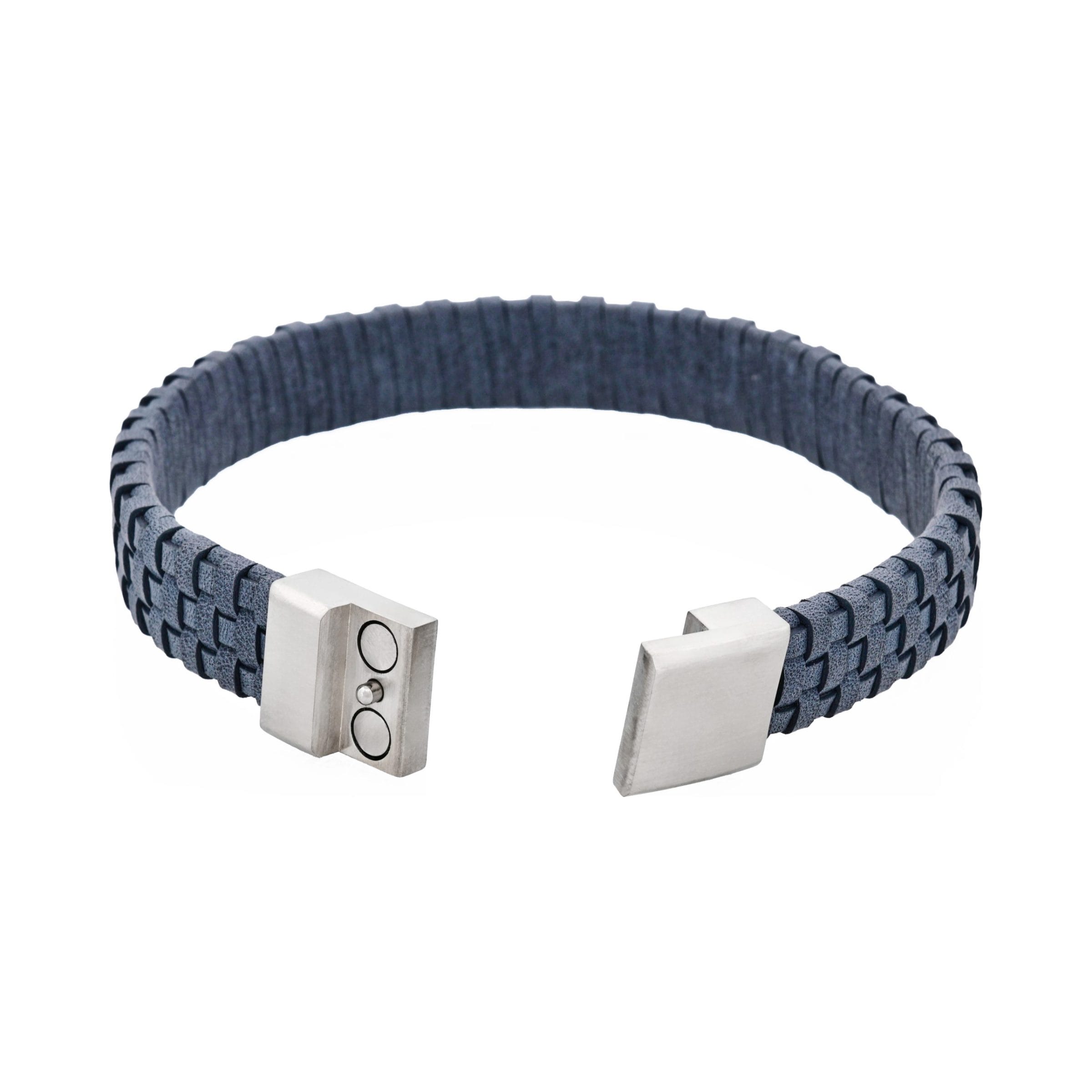 Tuscan Braid Midnight Italian Leather Bracelet