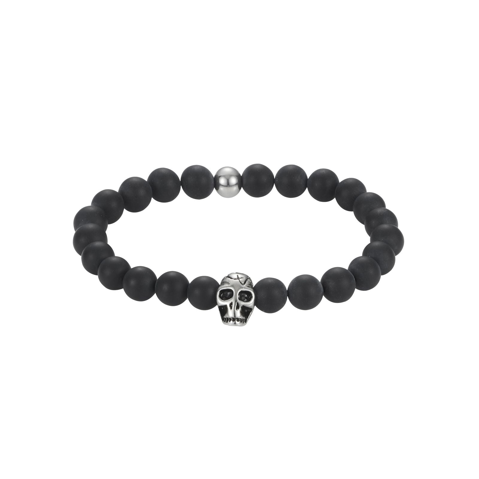 Black Agate Steel Bracelet