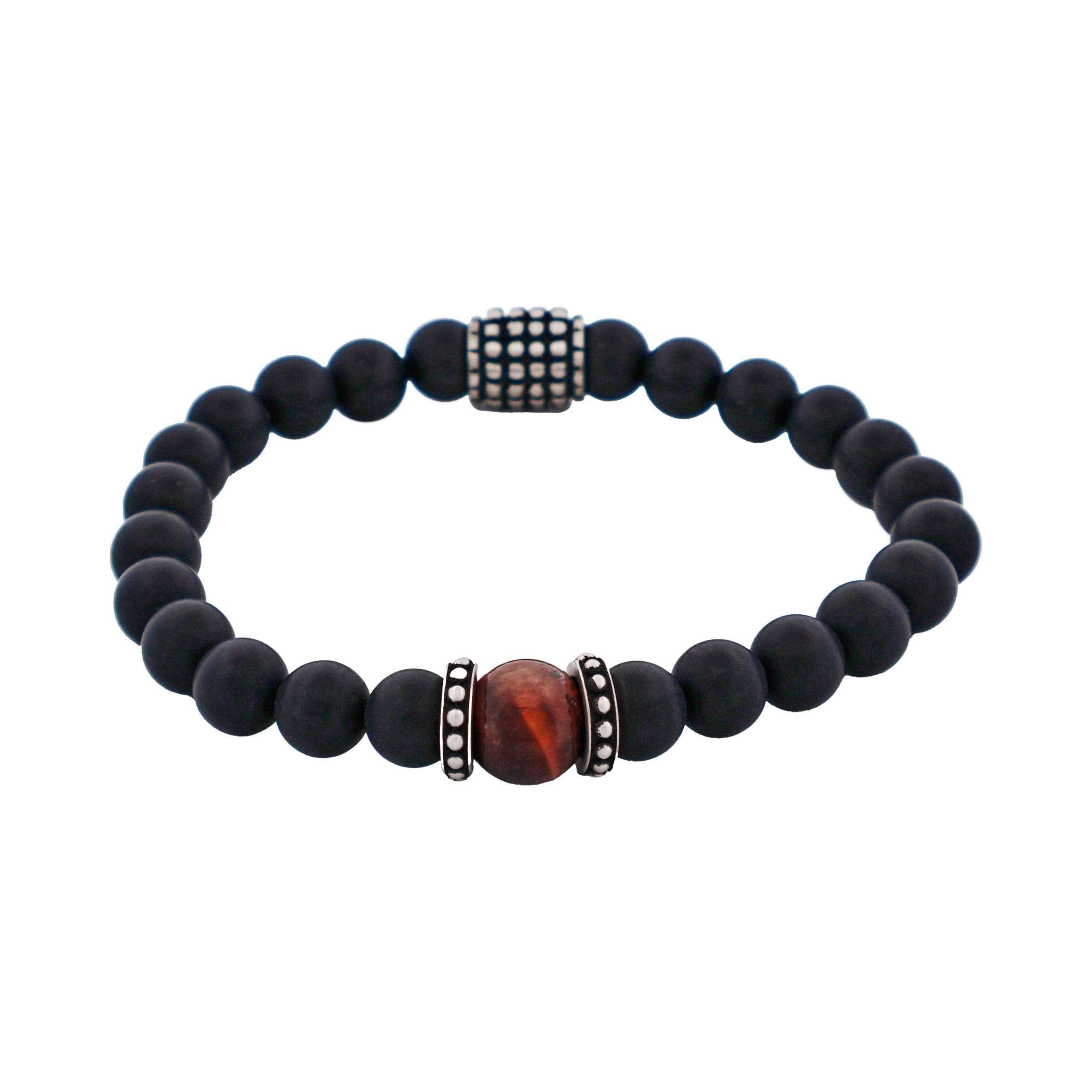 Agate Red Tiger Eye Bead Bracelet