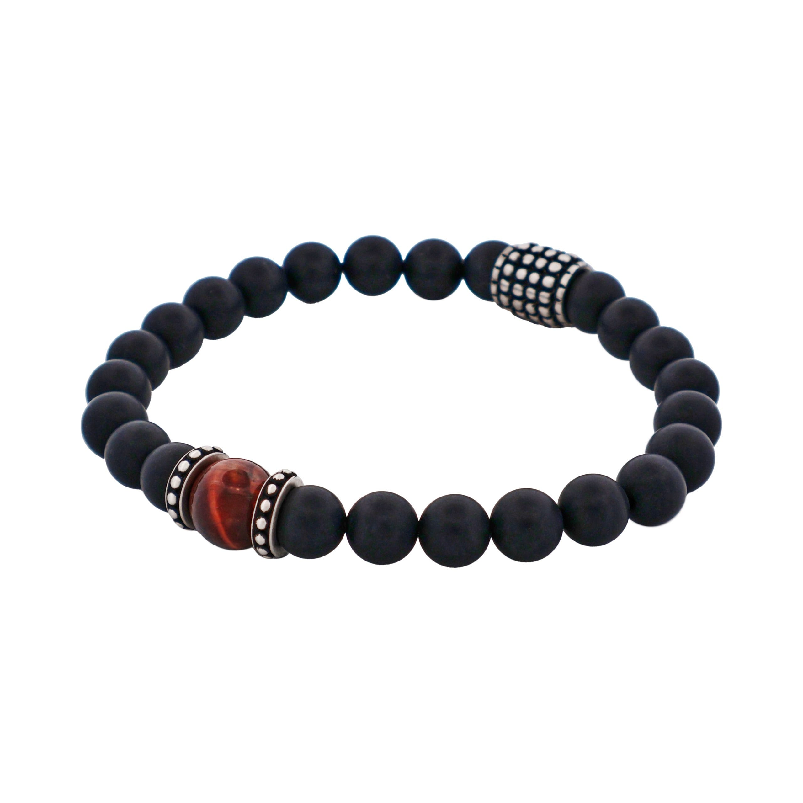 Agate Red Tiger Eye Bead Bracelet