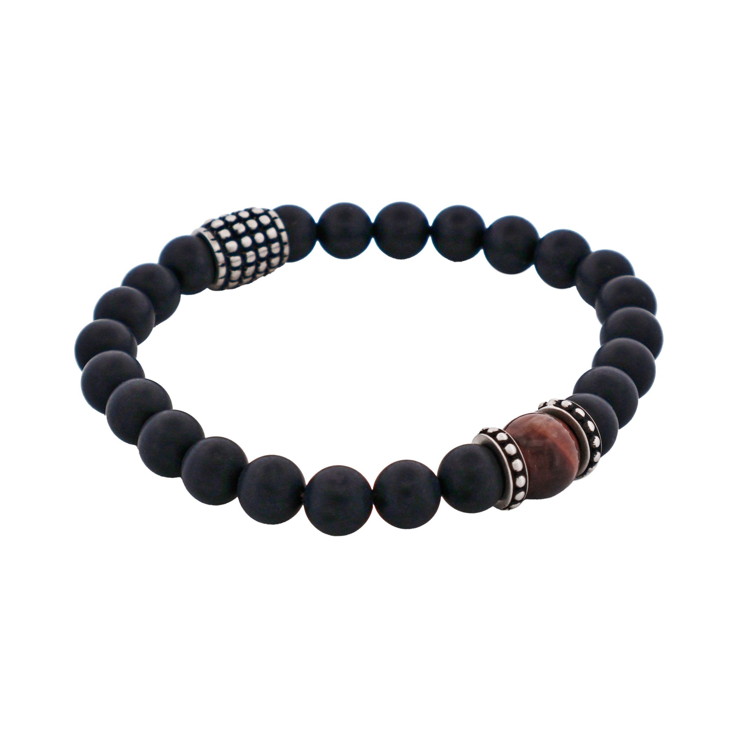 Agate Red Tiger Eye Bead Bracelet