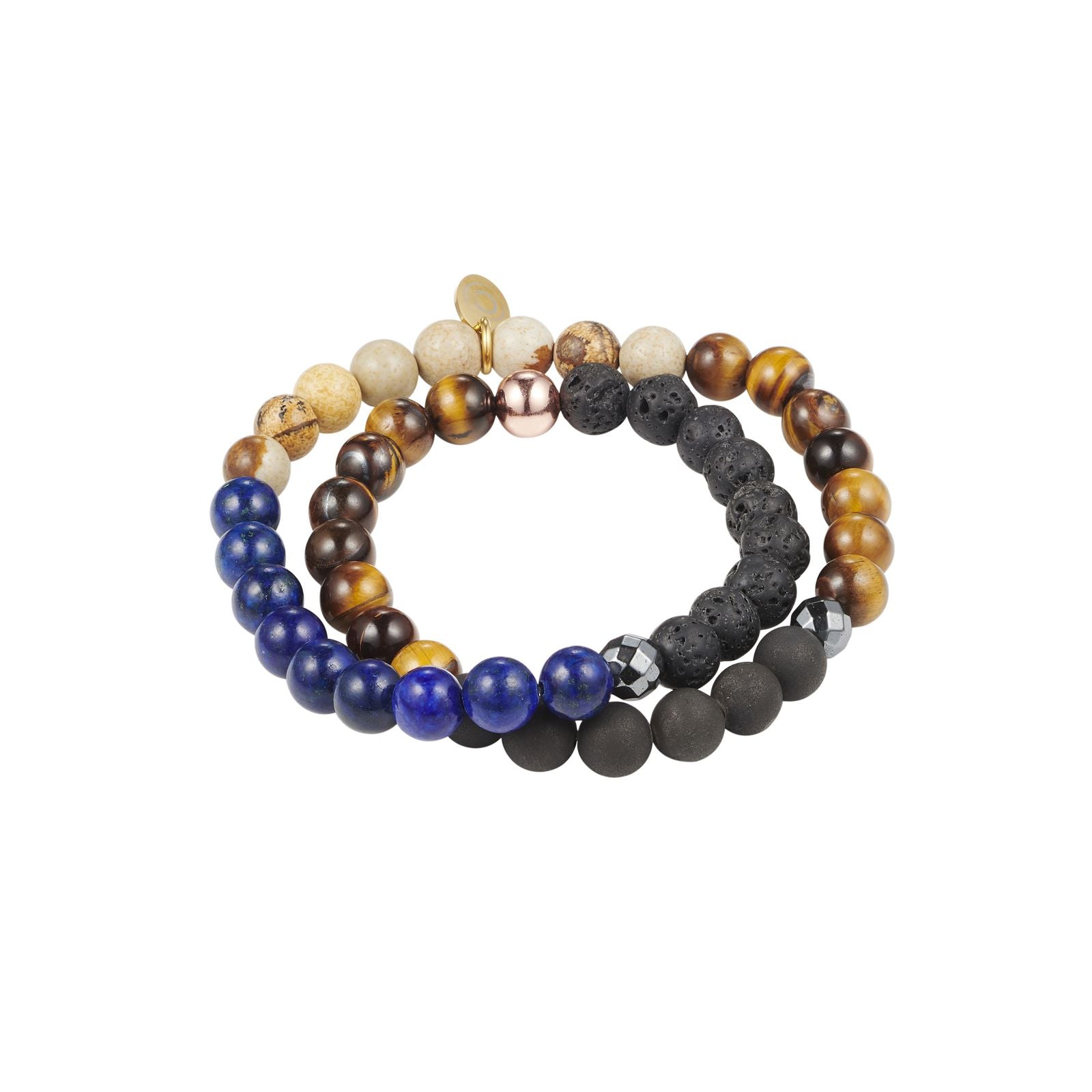 Multi Stone Double Wrap Bracelet