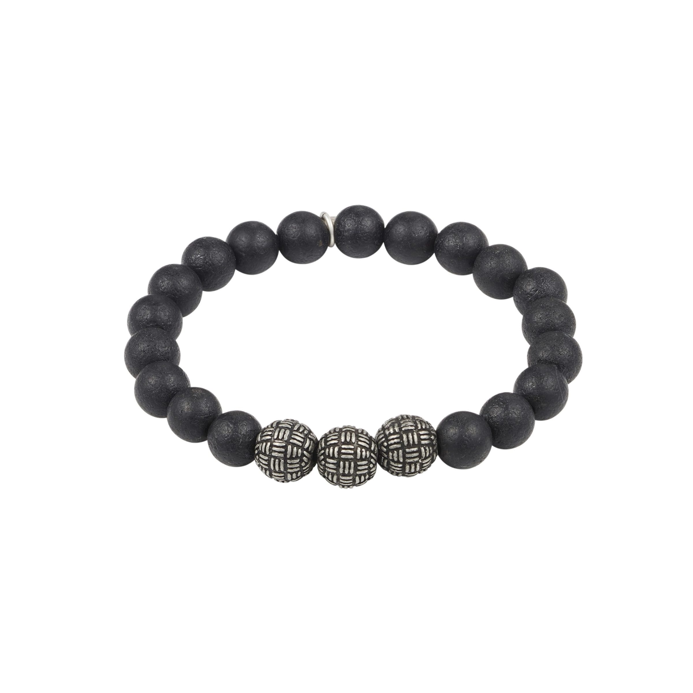 Black Agate/Antique Steel Brac