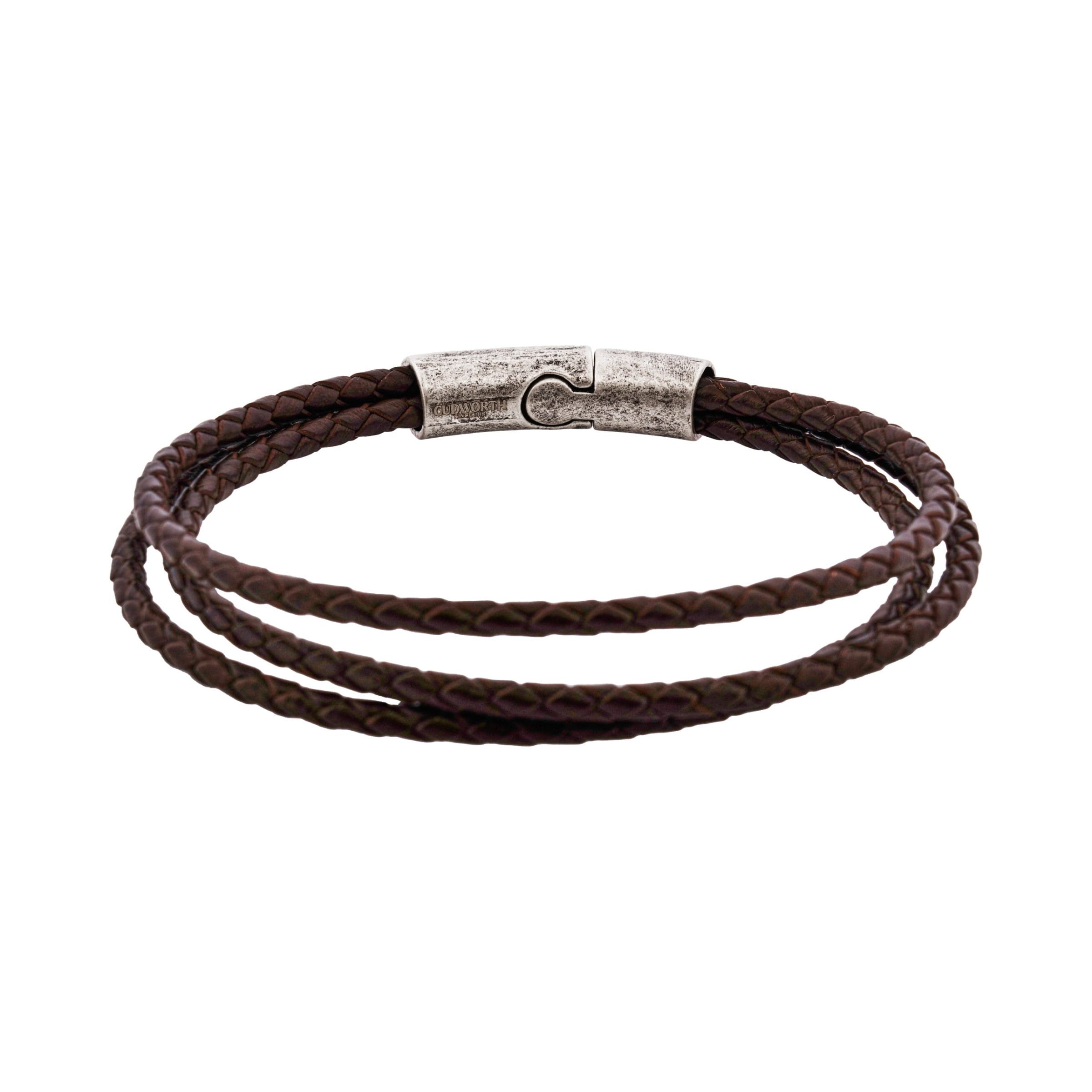 Fallout Multi Strand Brown Leather Bracelet