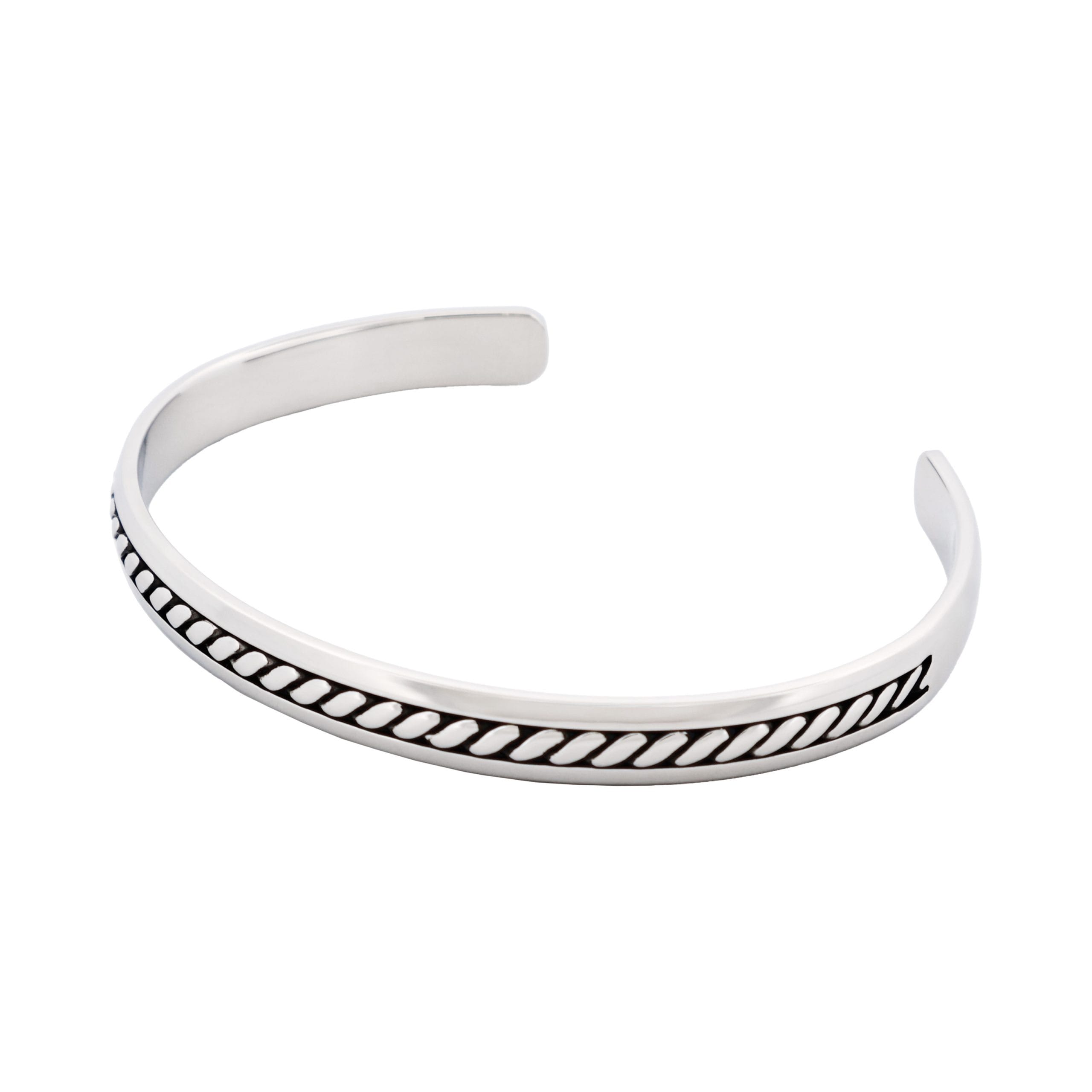 Stainless Steel & Ion Plated Antique Patterned Bangle