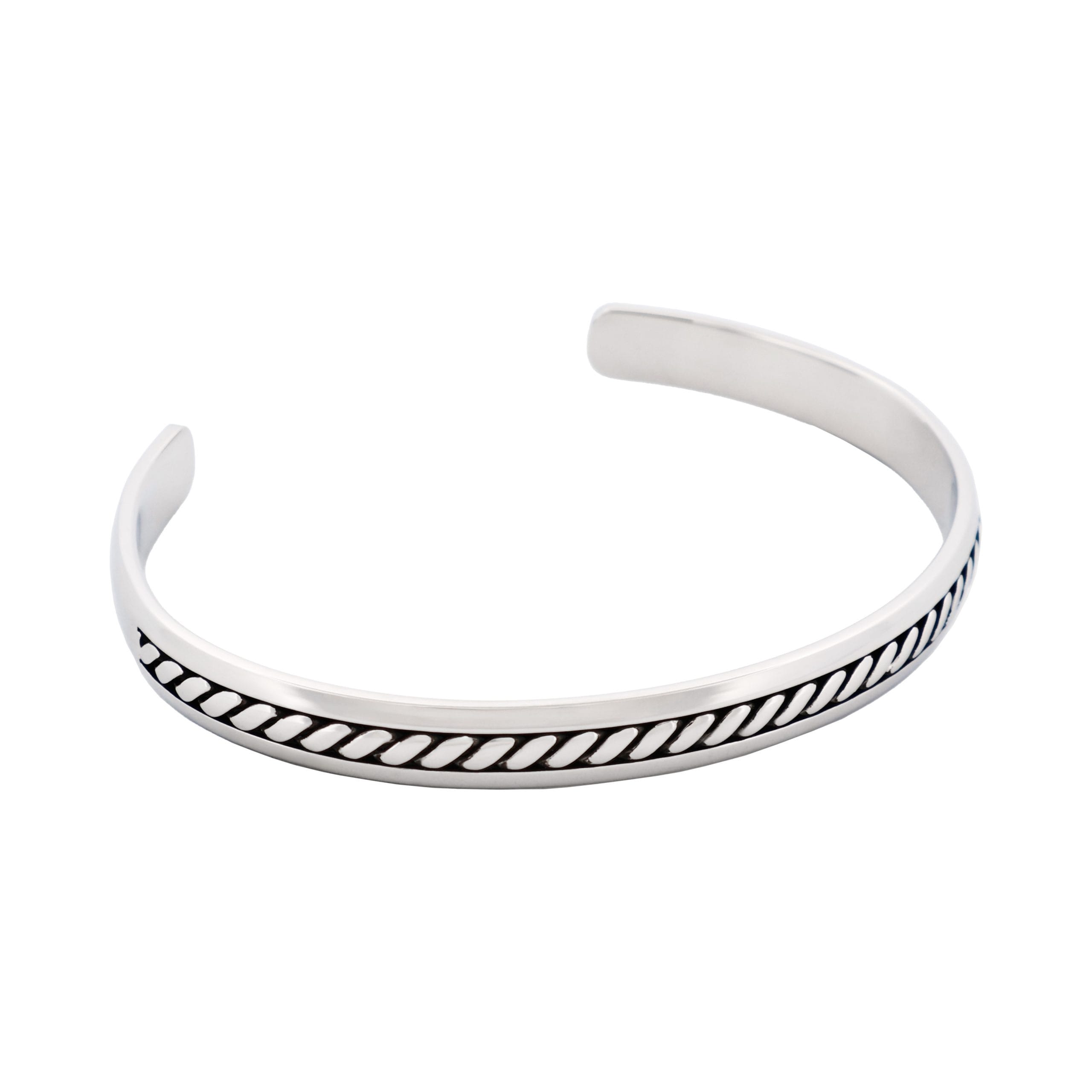 Stainless Steel & Ion Plated Antique Patterned Bangle