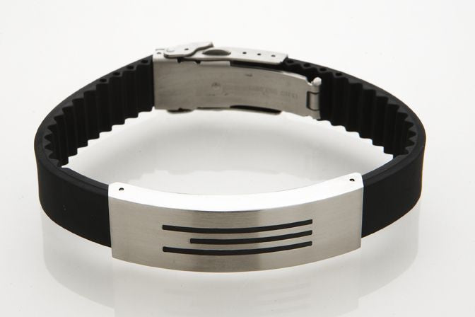 Stainless Steel Rubber Bangle