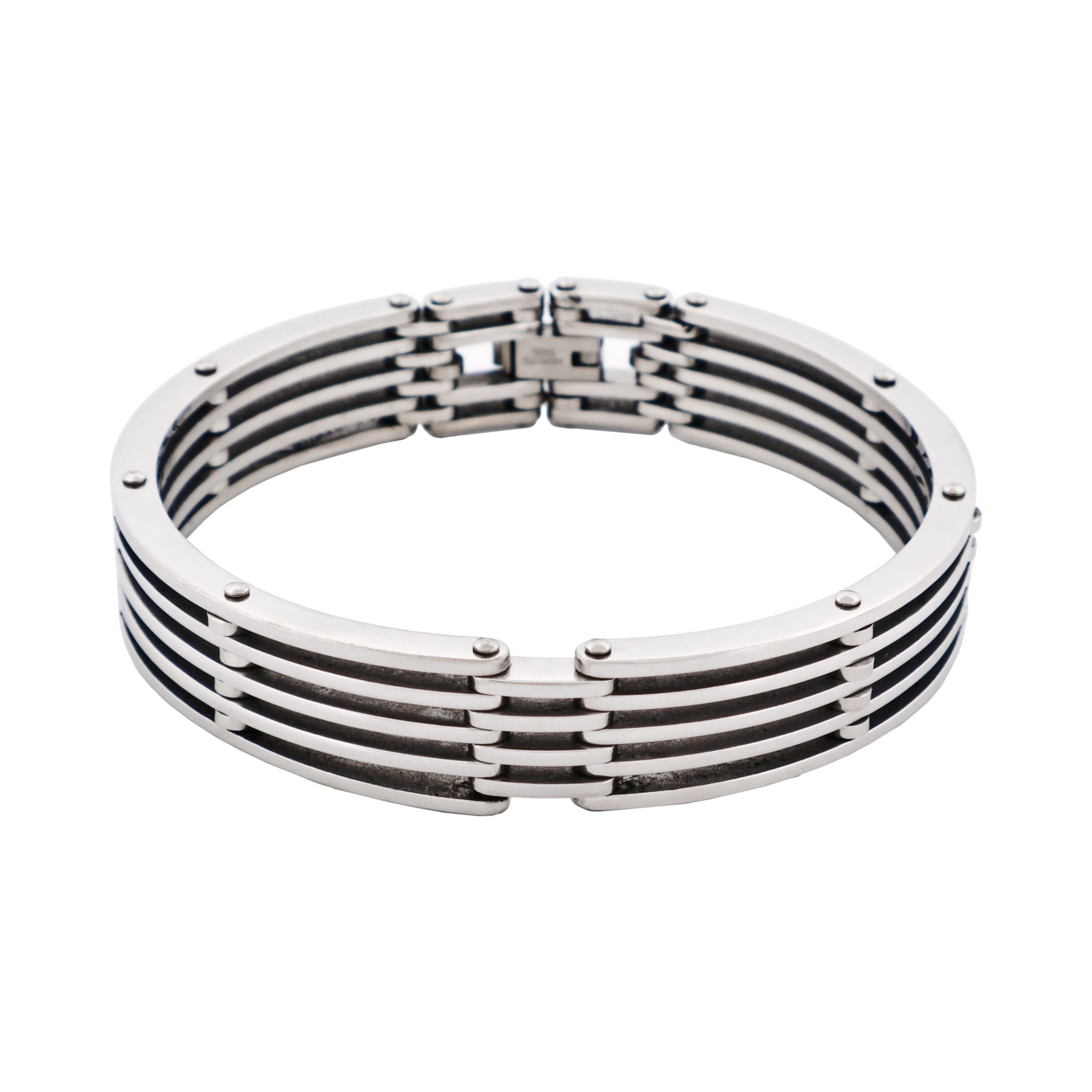 Polished Stainless Steel Cutout Bangle & Bracelet