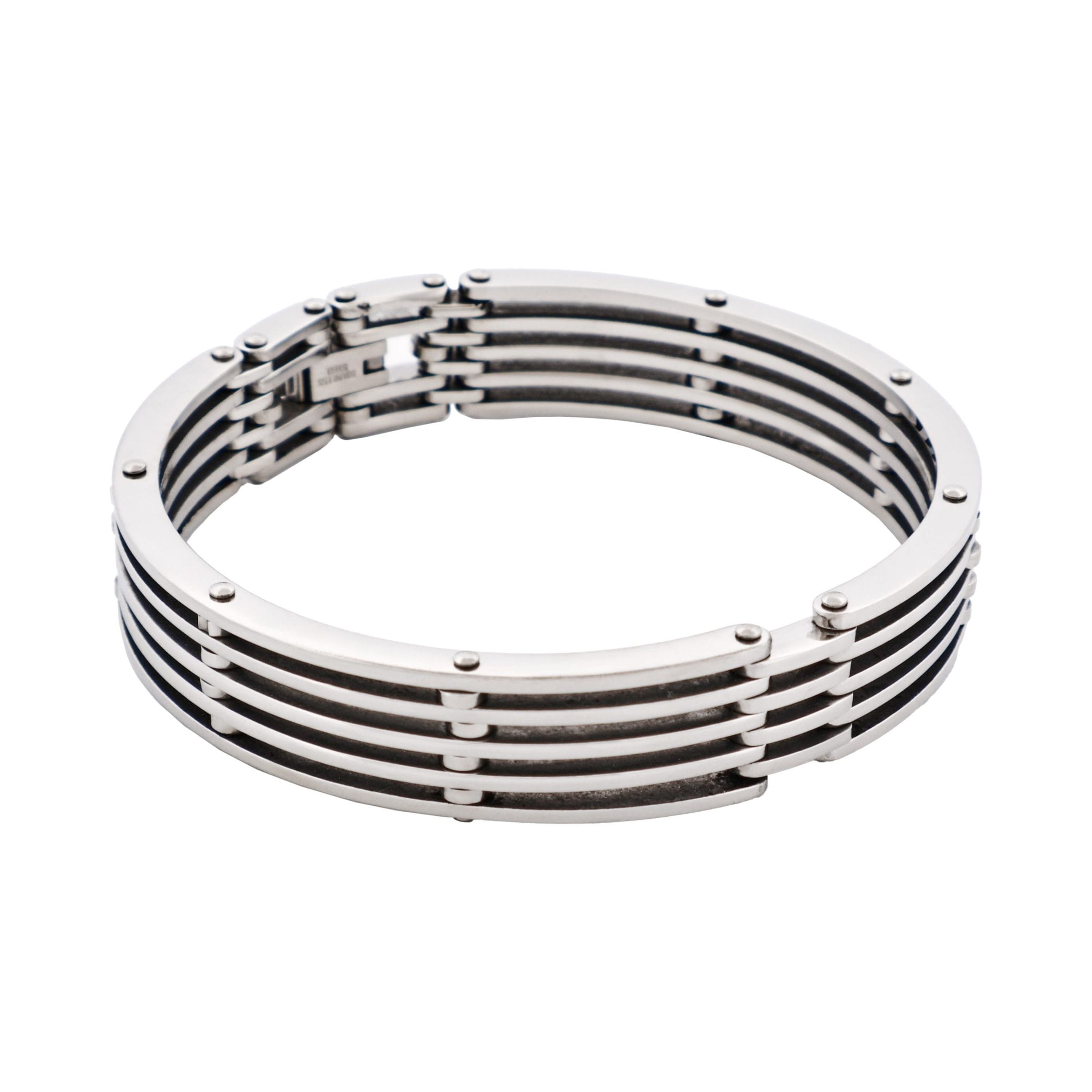 Polished Stainless Steel Cutout Bangle & Bracelet