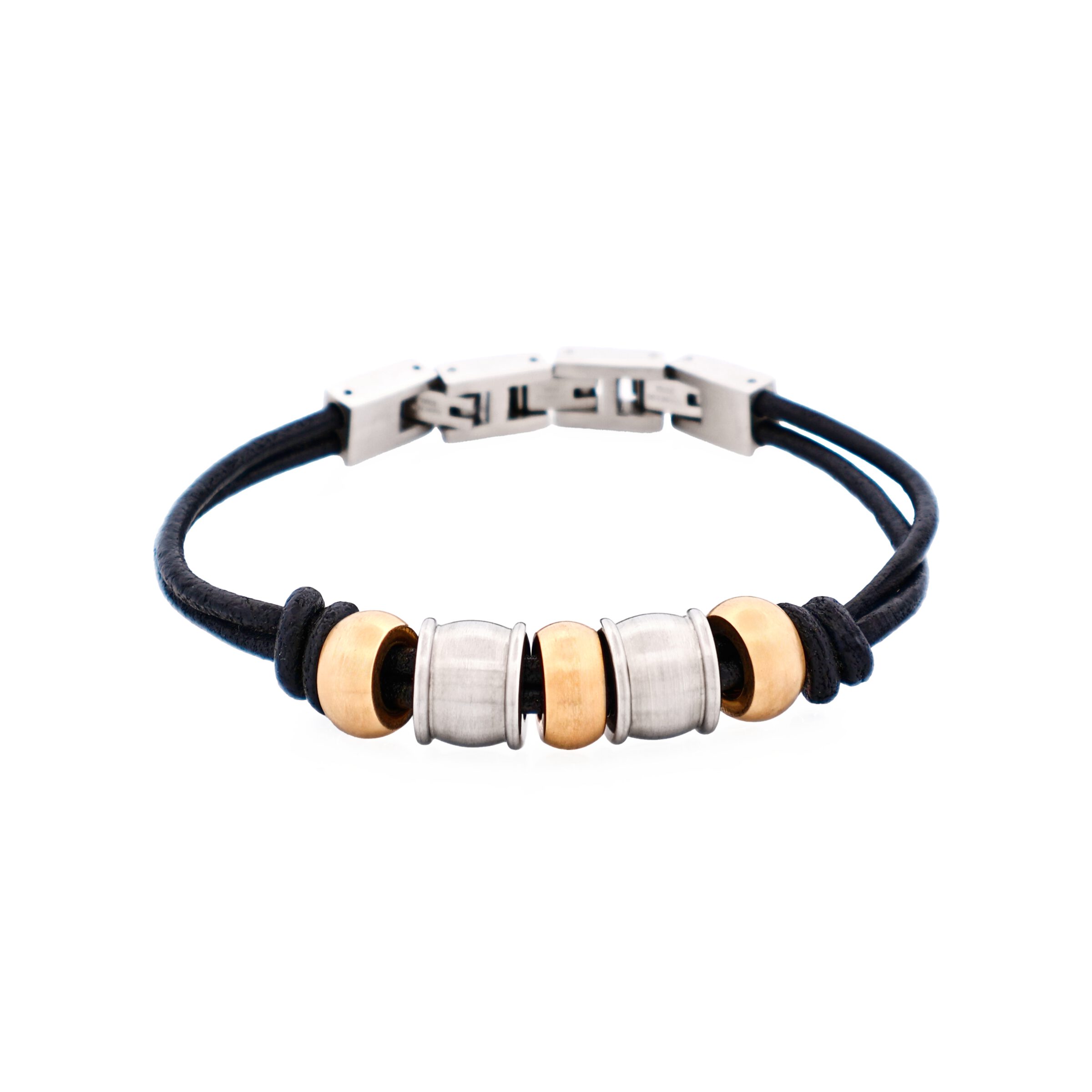 Stainless Steel Gold Beaded Bracelet