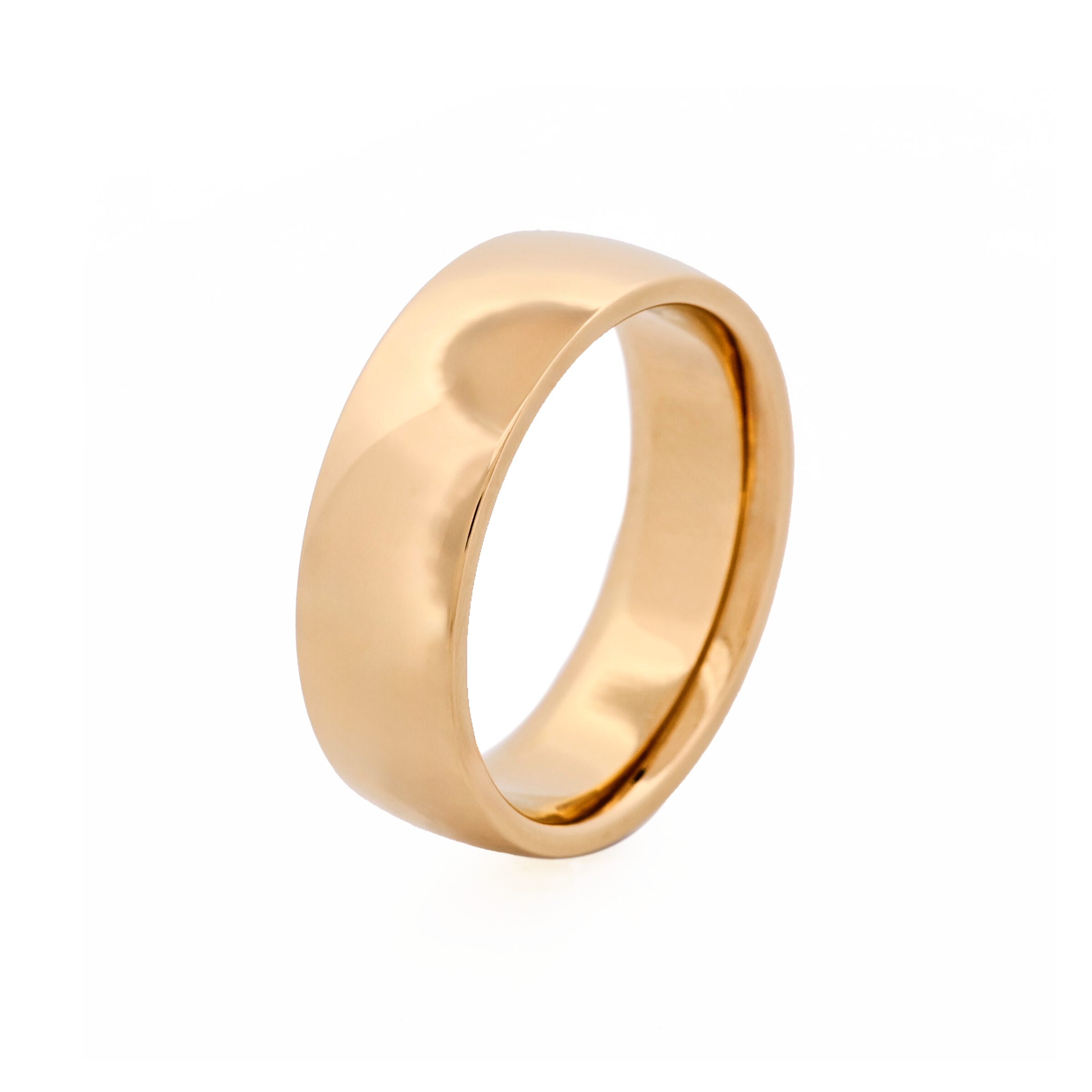Polished Ion Plated 14k Gold Stainless Steel Ring