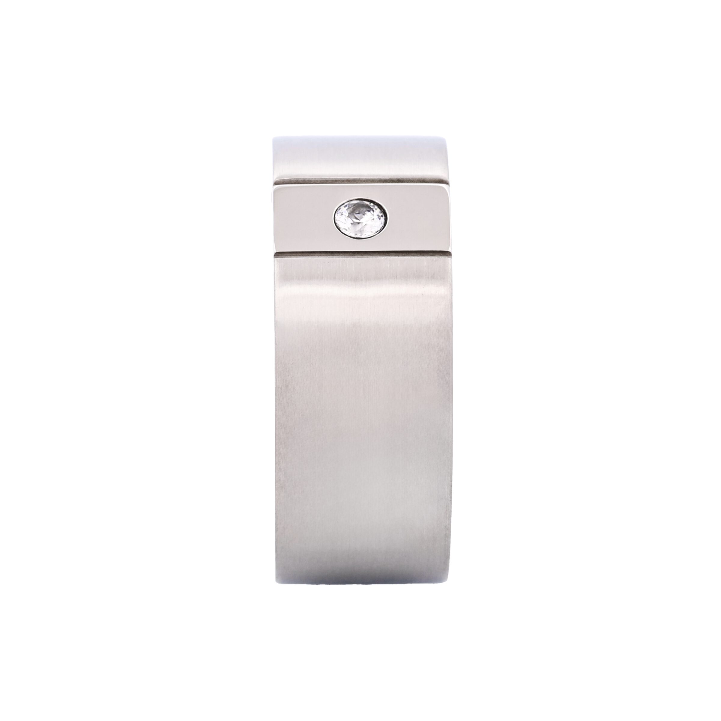 Stainless Steel Ring with Cubic Zirconia In Centre
