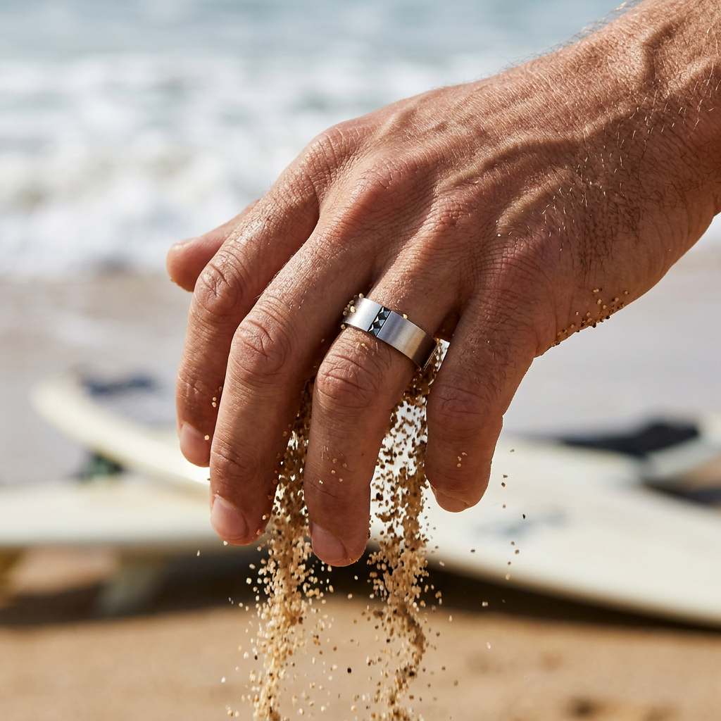 Stainless Steel & Marcasite Ring