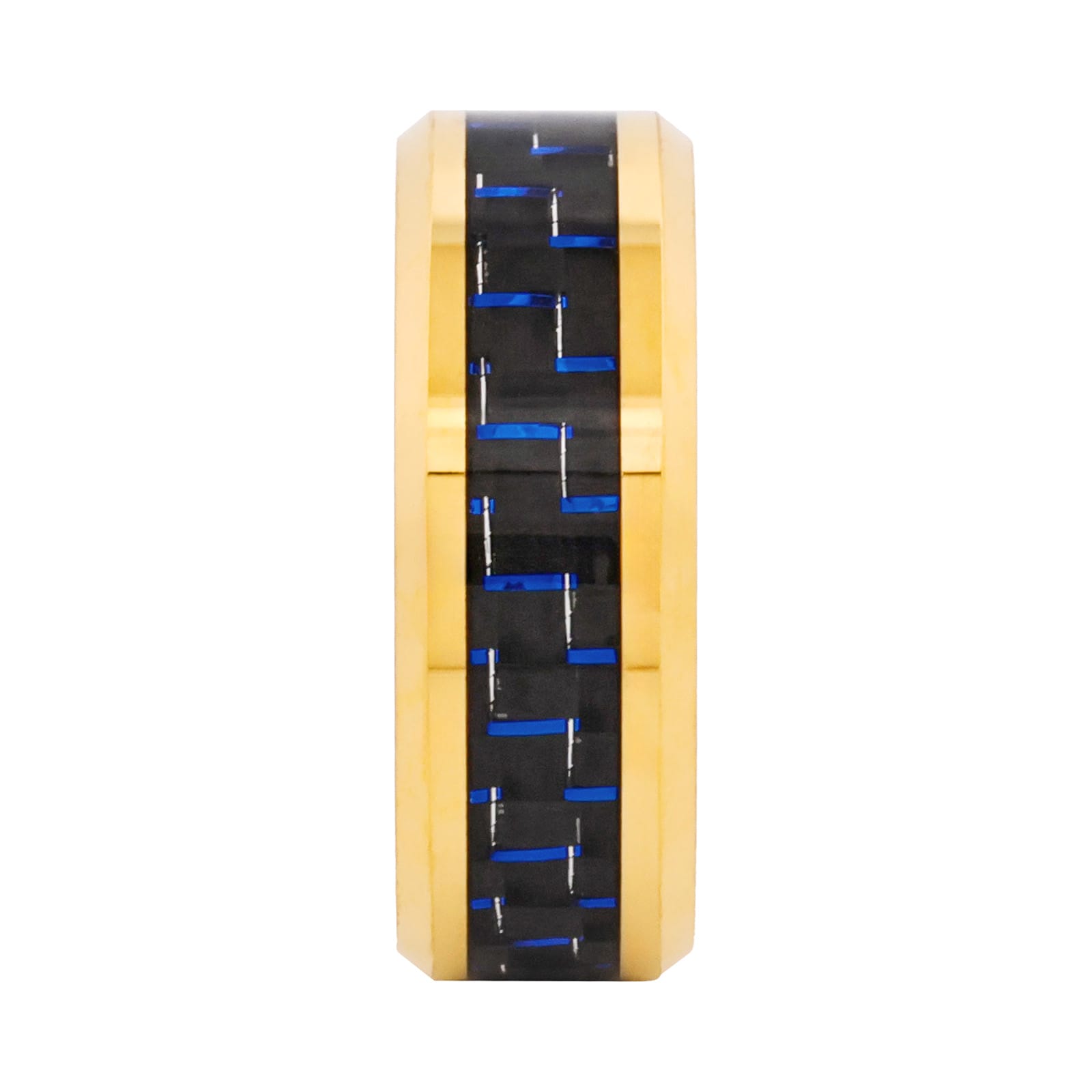 Cudworth Polished Gold Ion Plated Tungsten Ring - Gold Matrix