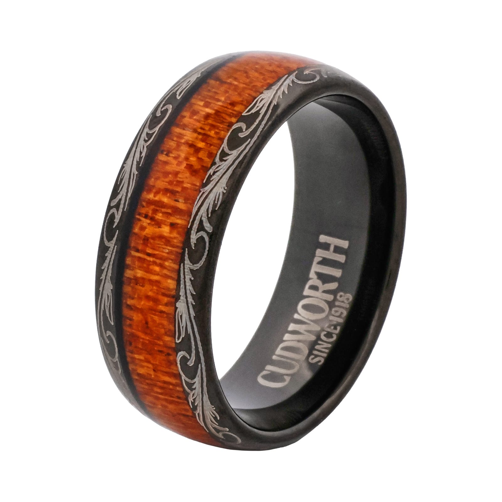 Cudworth Polished Black Ion Plated Tungsten Ring - Heritage Timber
