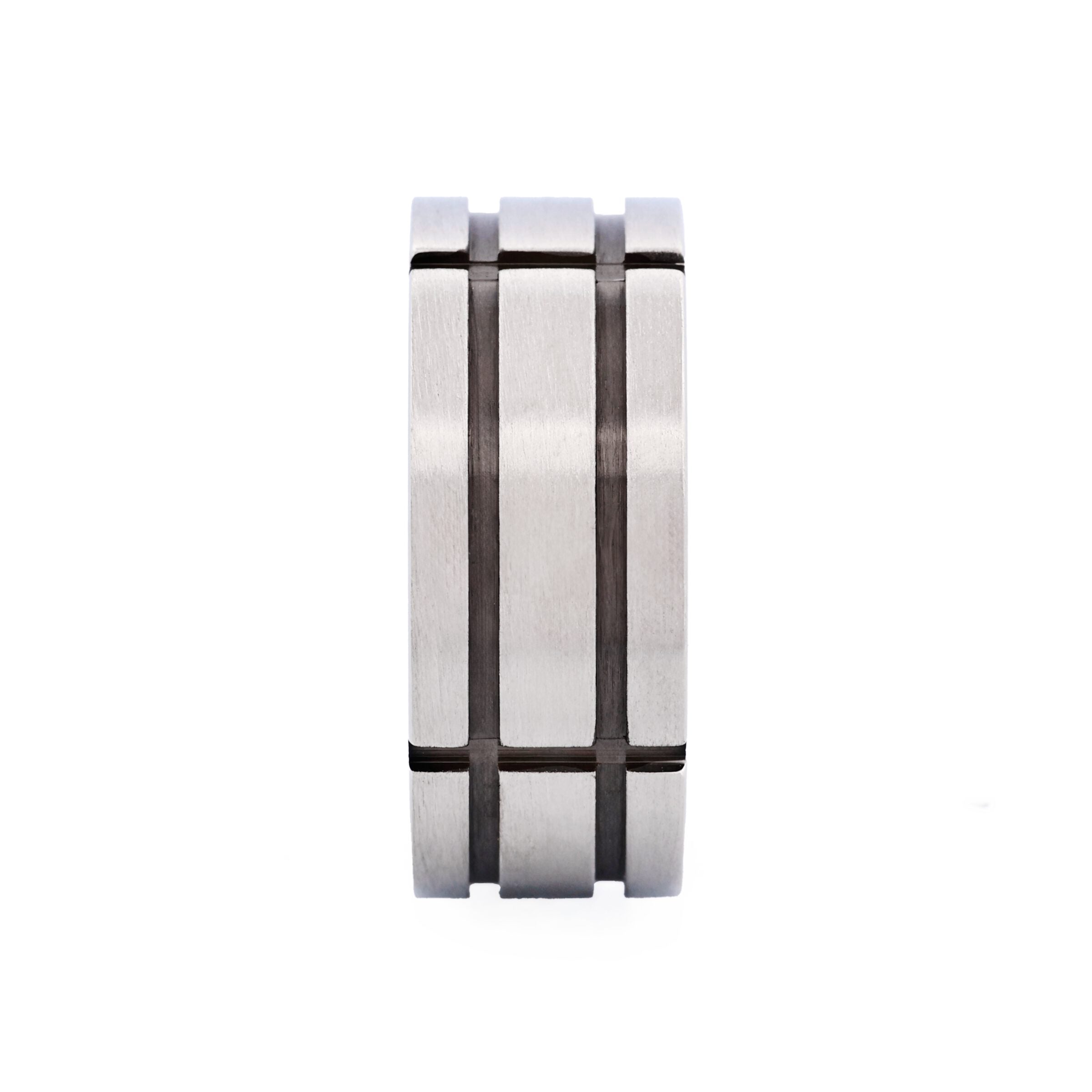 Stainless Steel Ion Plated Black Band Ring