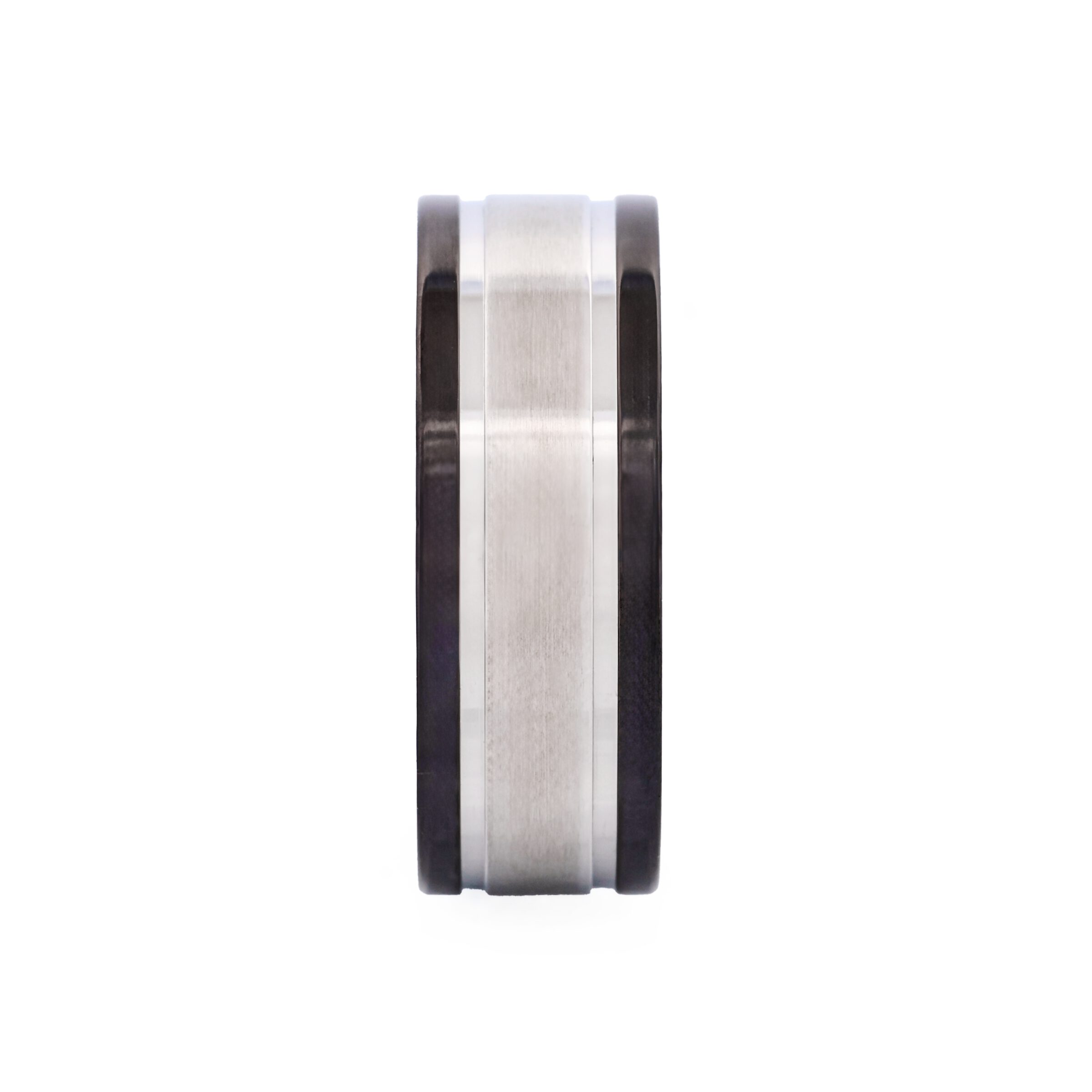 Stainless Steel & Black Ion Plated Black Ring