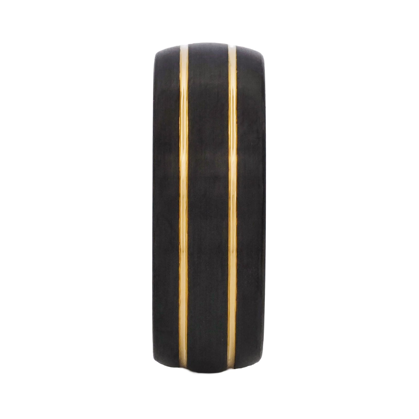 Cudworth Brushed Black and Gold Ion Plated Tungsten Ring - Dual Sovereign