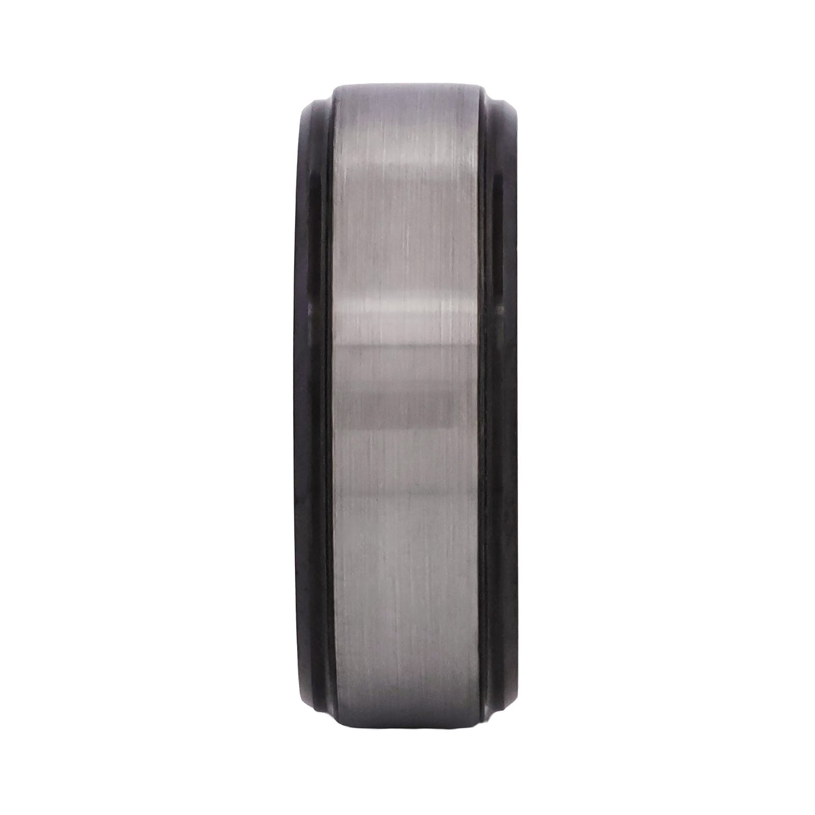 Cudworth Brushed Natural &amp; Black Edge Tungsten Ring - Rose Core