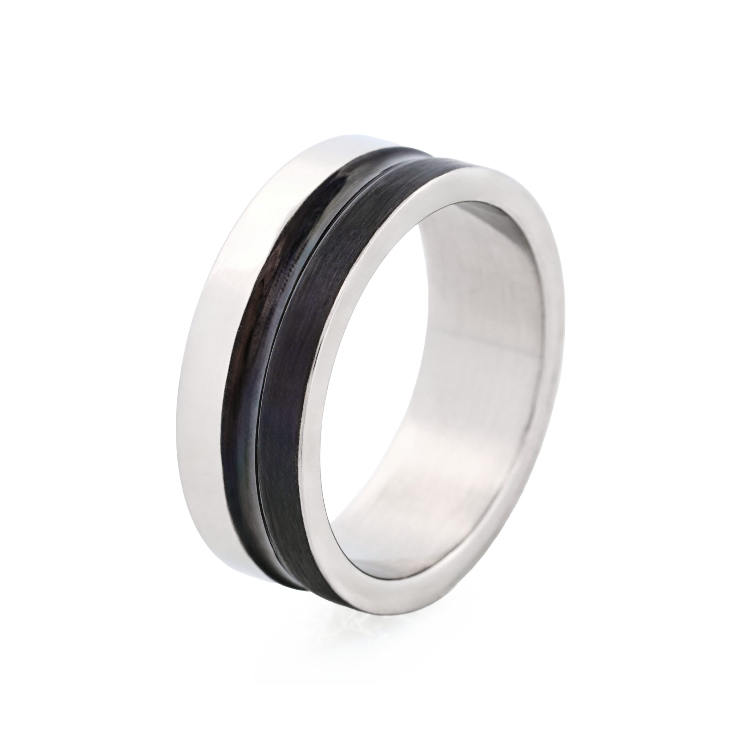 Polished Stainless Steel with Ion Plated Black Ring