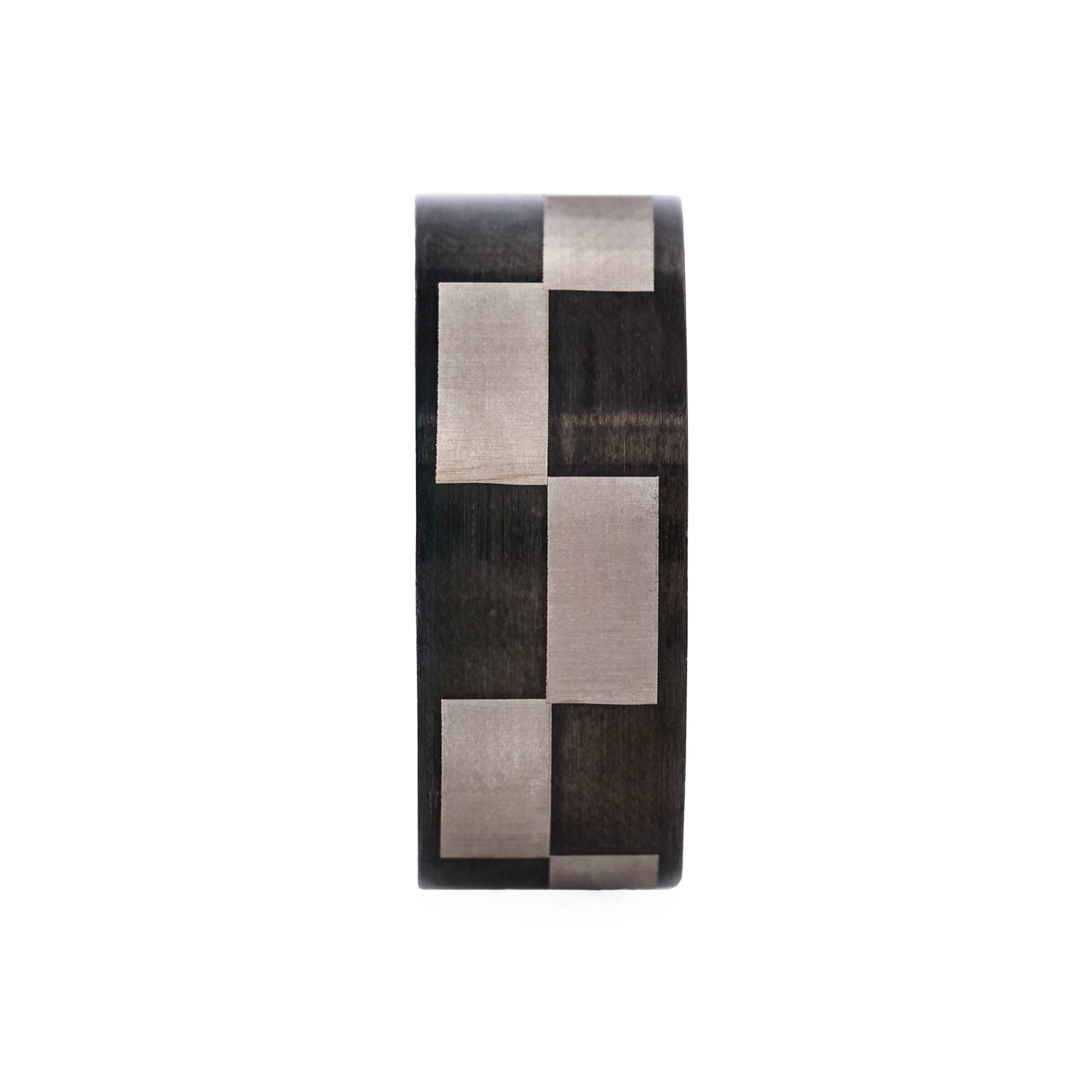 Frosted Stainless Steel with Ion Plated Black Check Ring