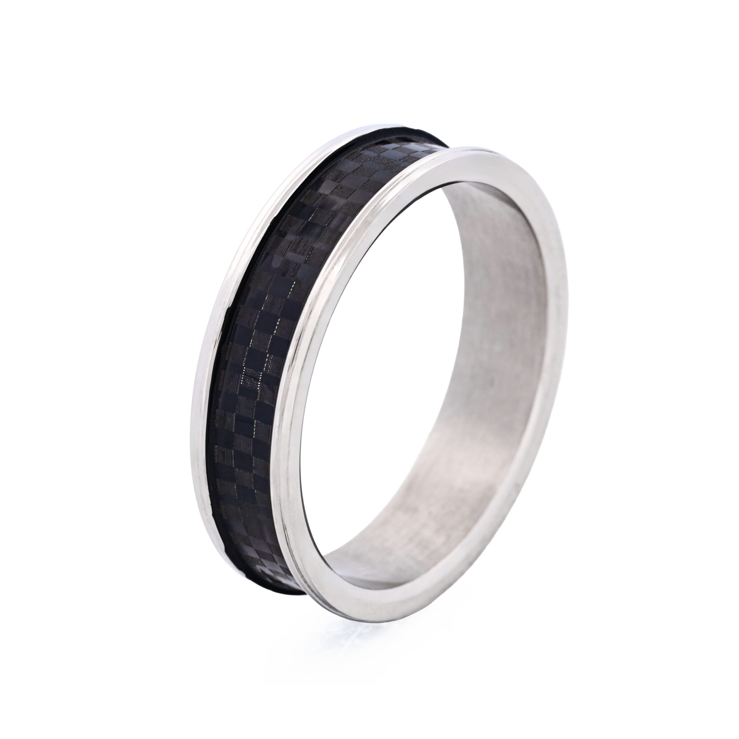 Stainless Steel and Carbon Fibre Ring