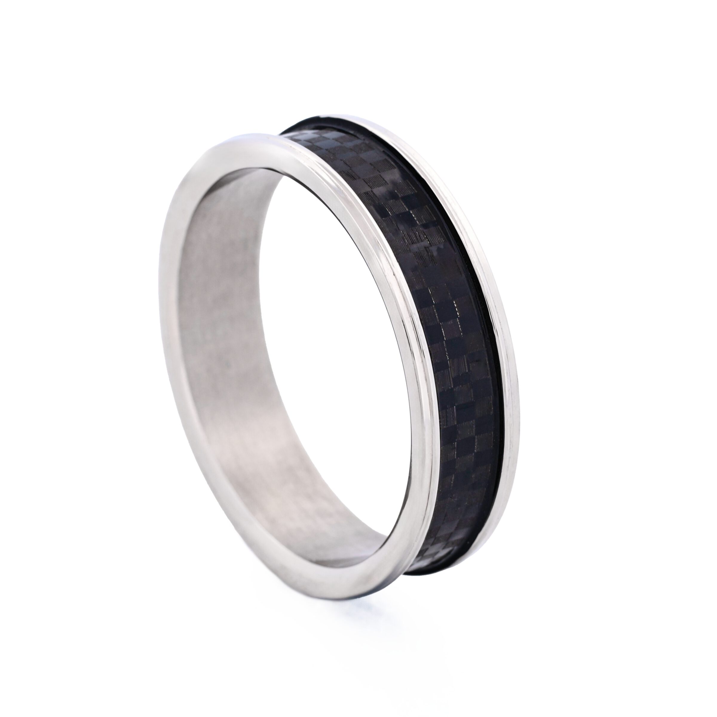 Stainless Steel and Carbon Fibre Ring