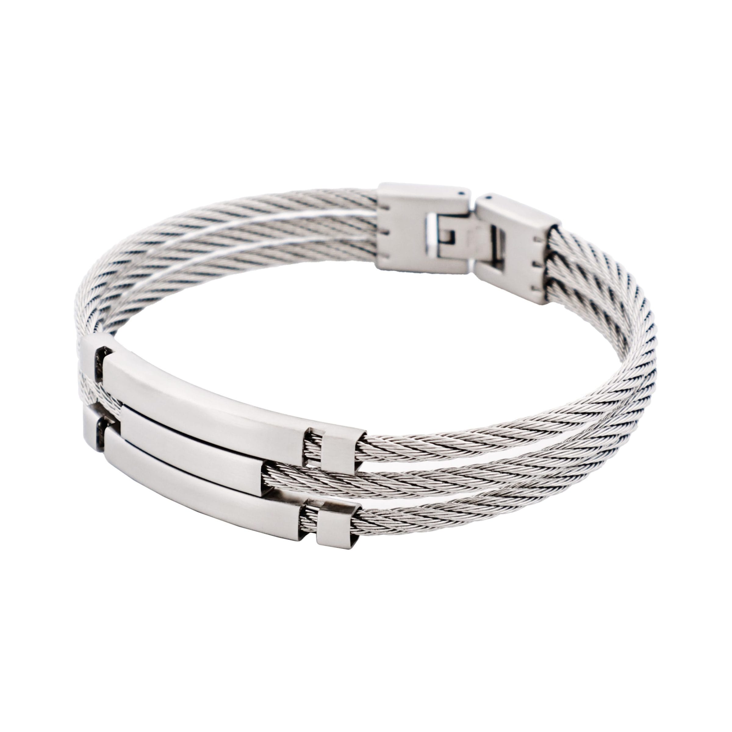 Savage - Stainless Steel & Cable Wire Bracelet