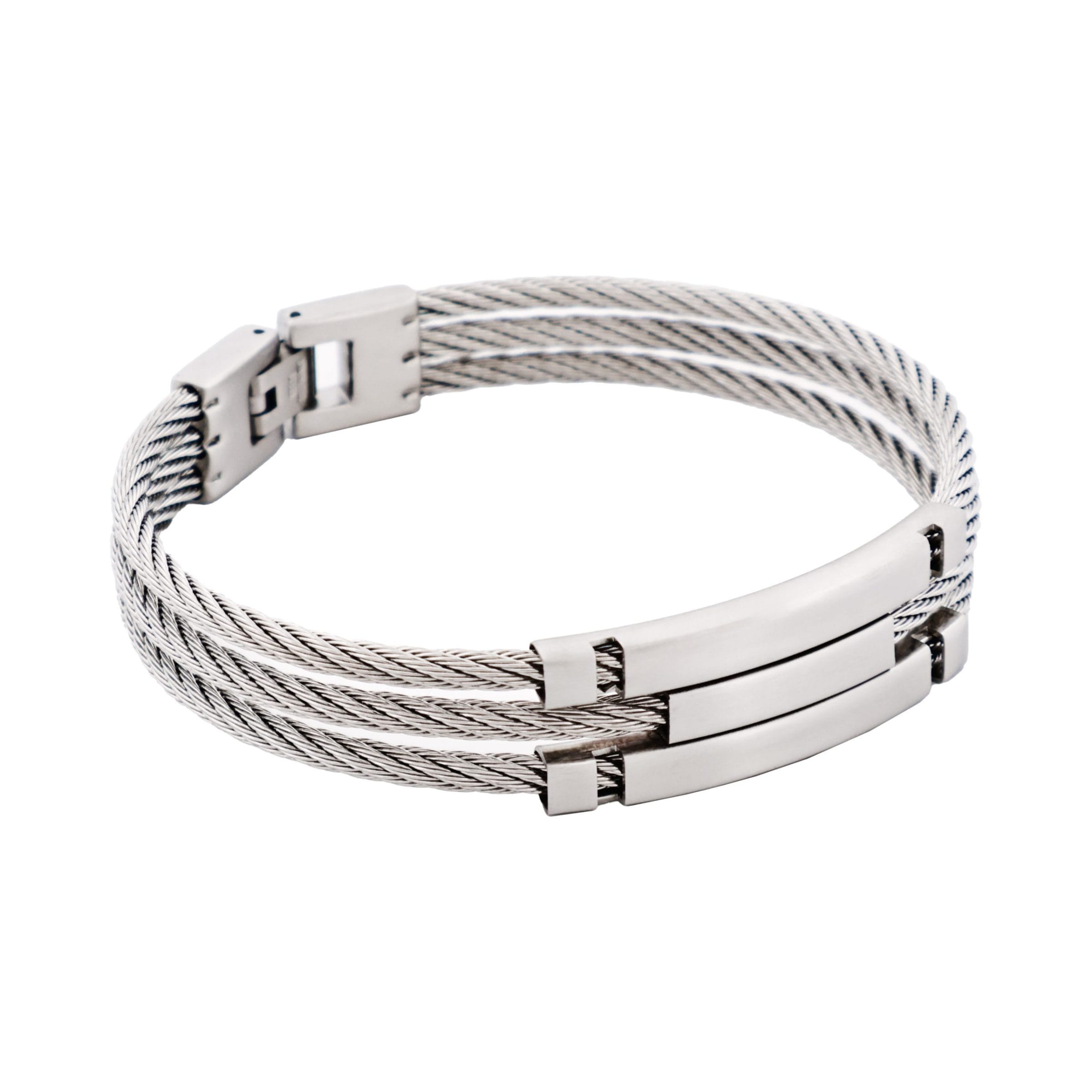 Savage - Stainless Steel & Cable Wire Bracelet