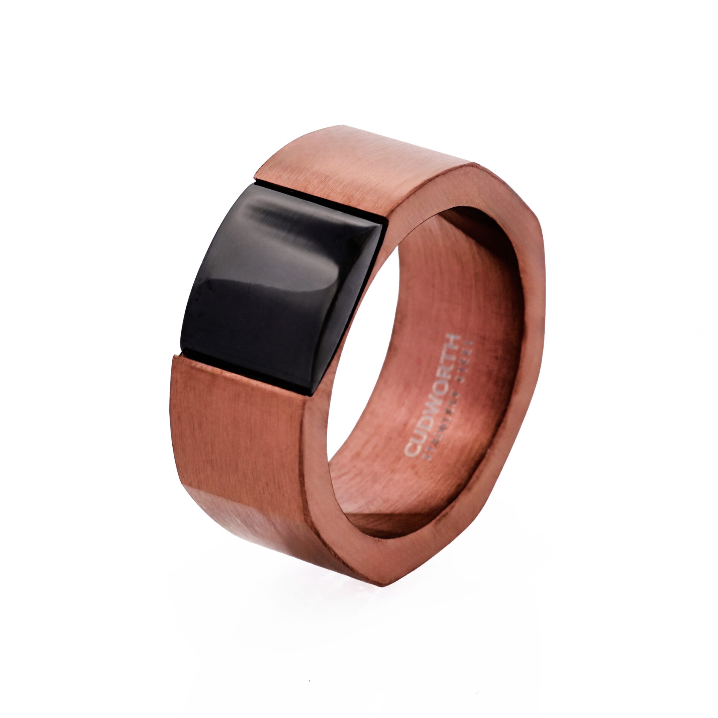 Stainless Steel Ion Plated Black and Coffee Ring
