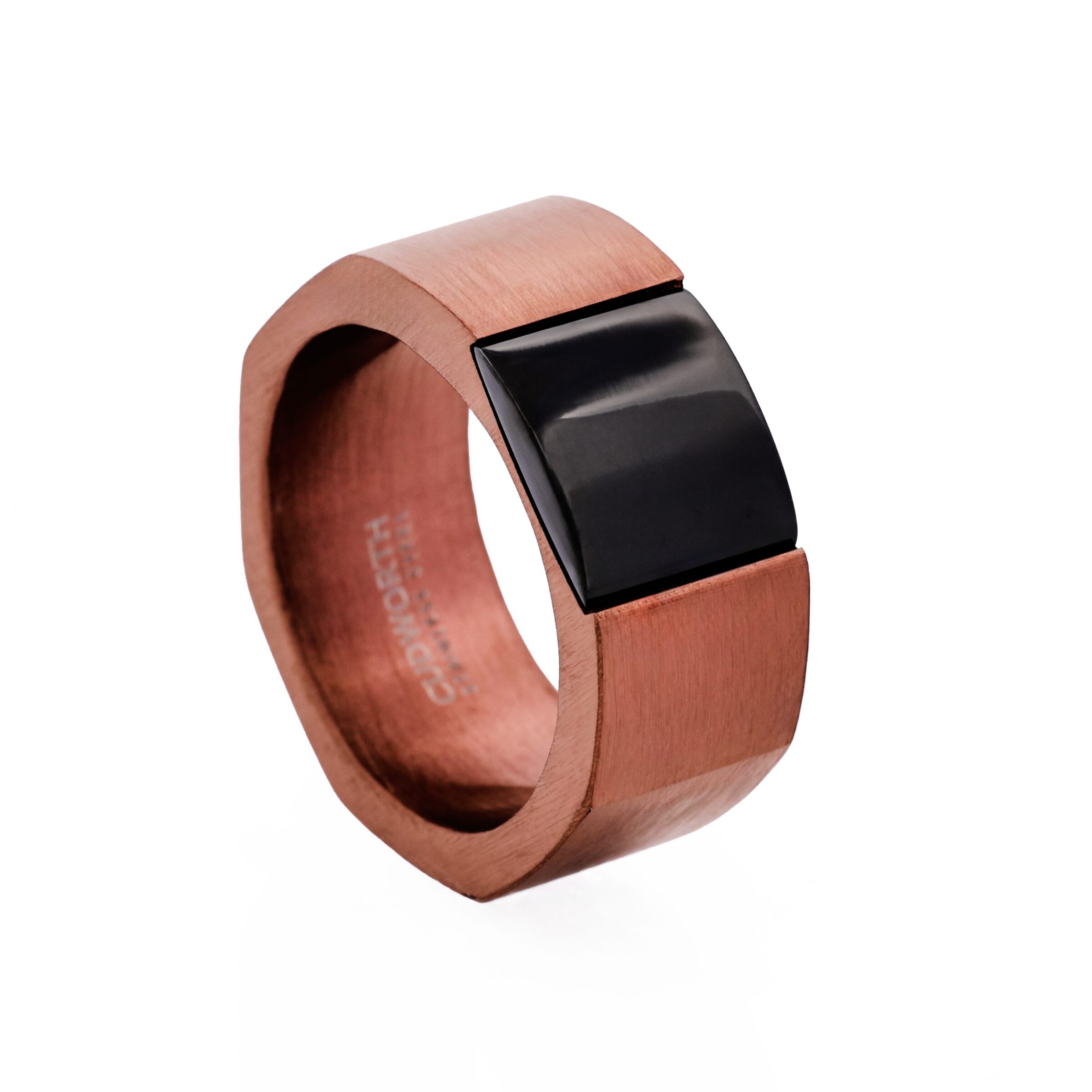 Stainless Steel Ion Plated Black and Coffee Ring