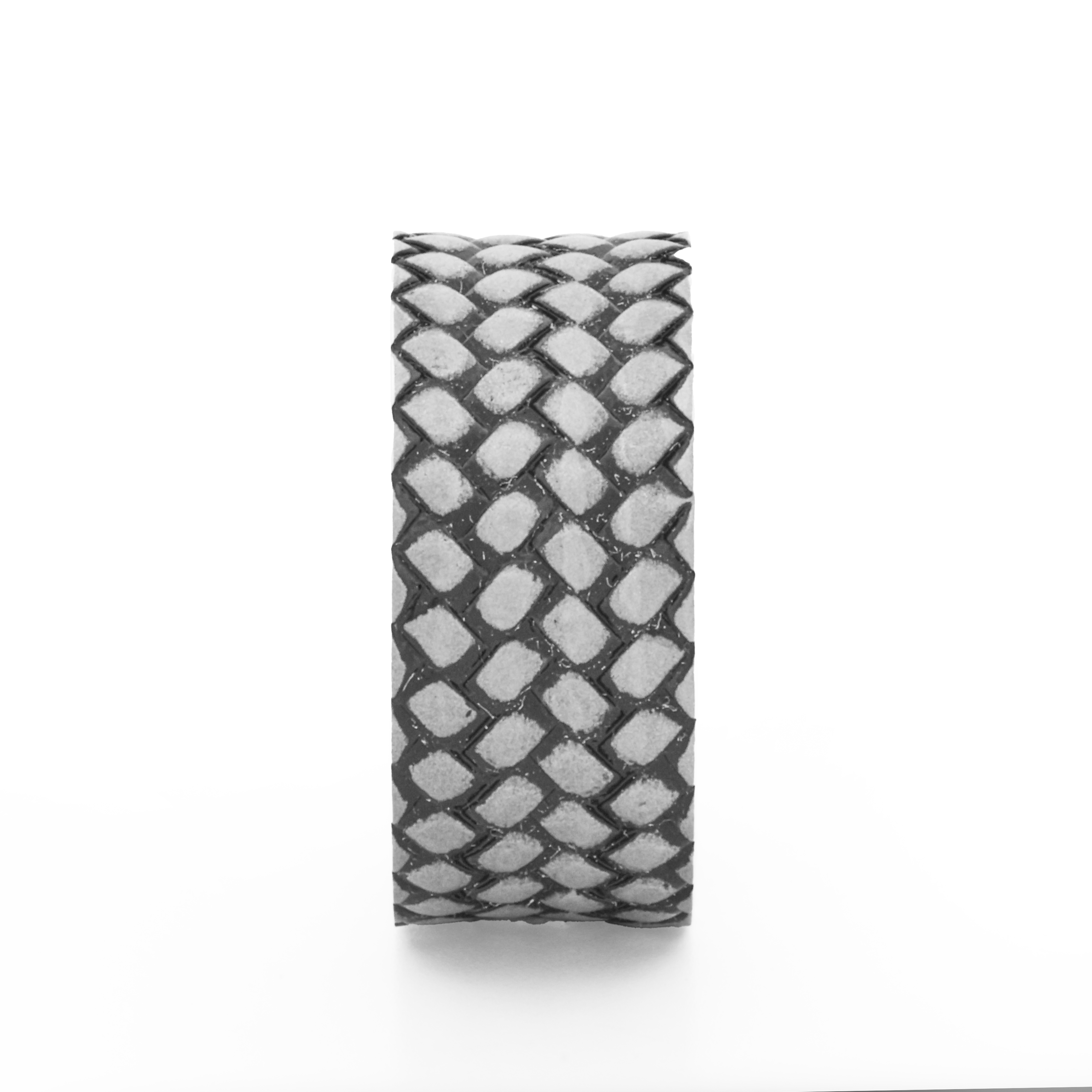 Stainless Steel Sand Blasted Tyre pattern Ring