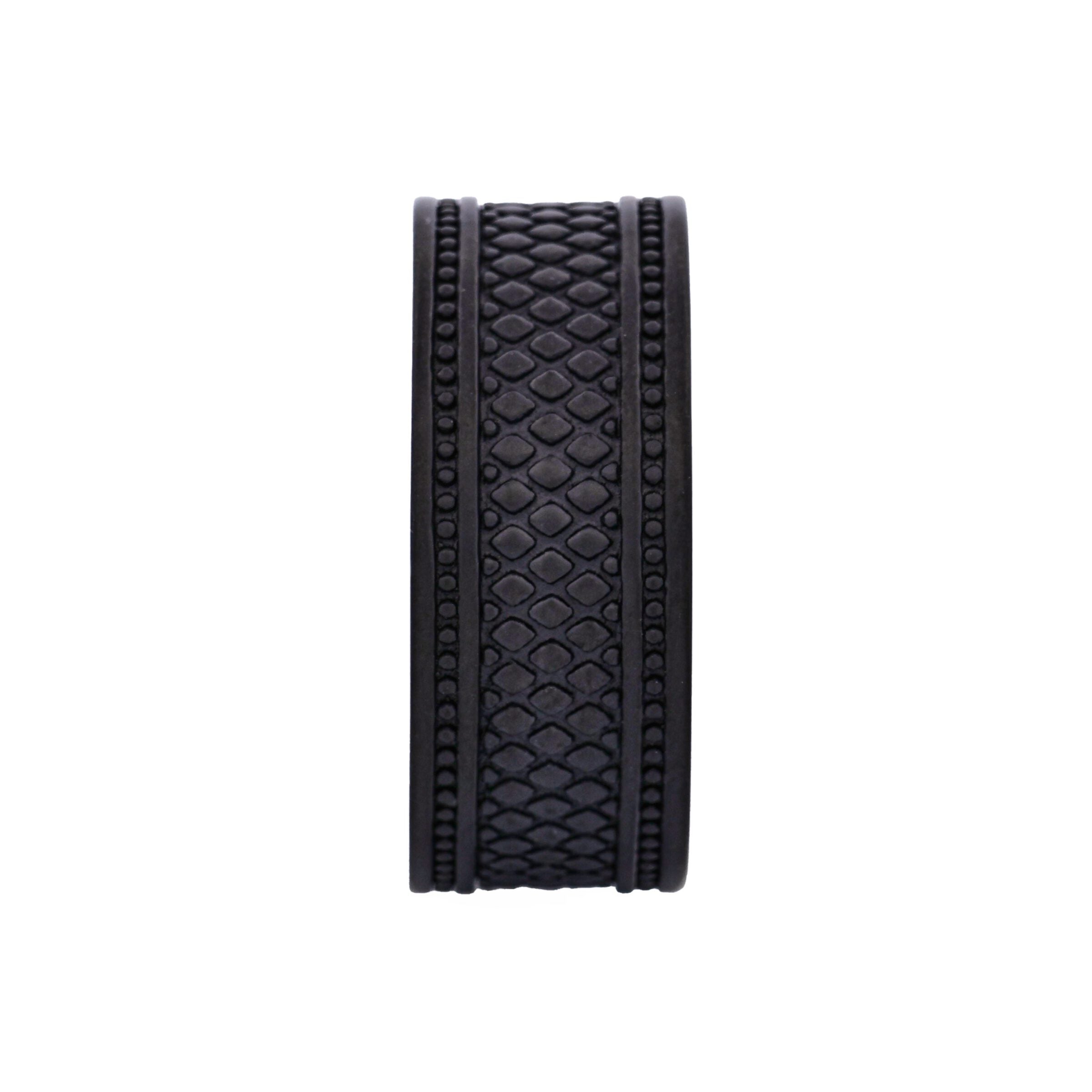 Ion Plated Black Stainless Steel pattern Ring