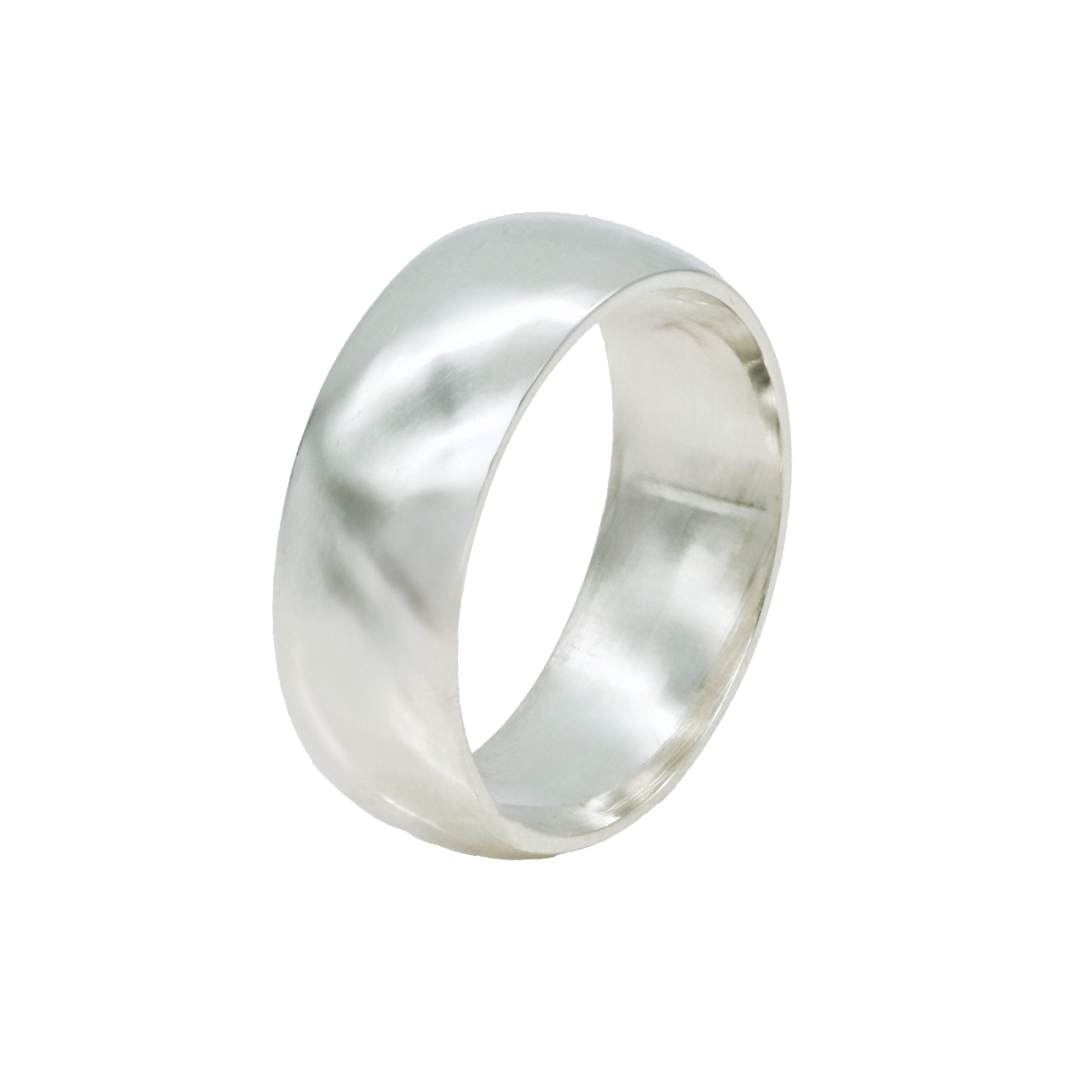 Rhodium plated Sterling Silver Band Ring