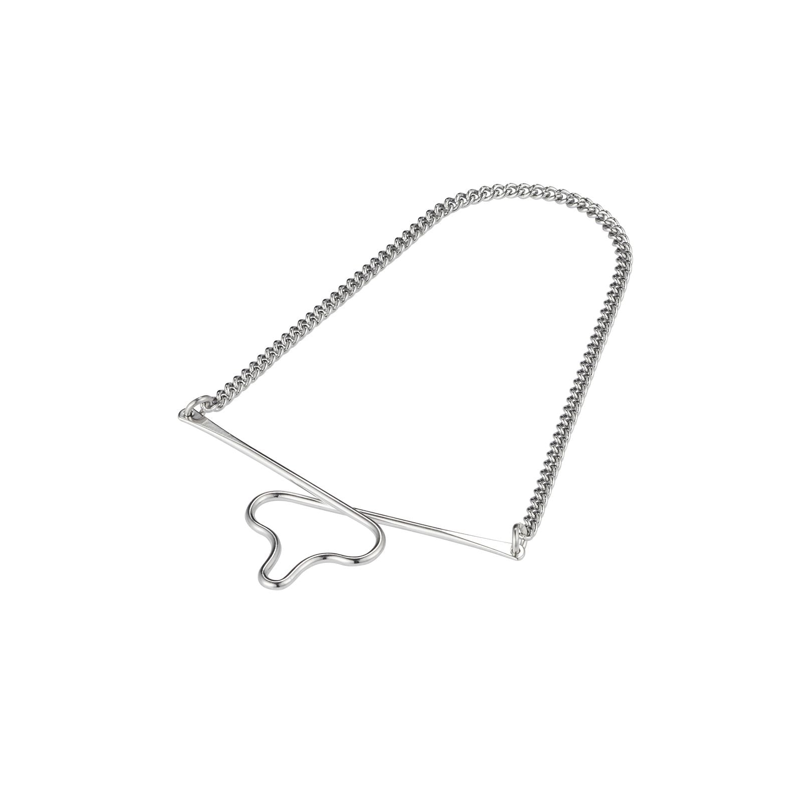 Rhodium Plated Tie Chain