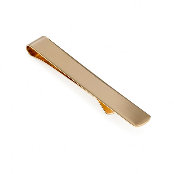 9ct Yellow Gold Plain Bar Tie Slide