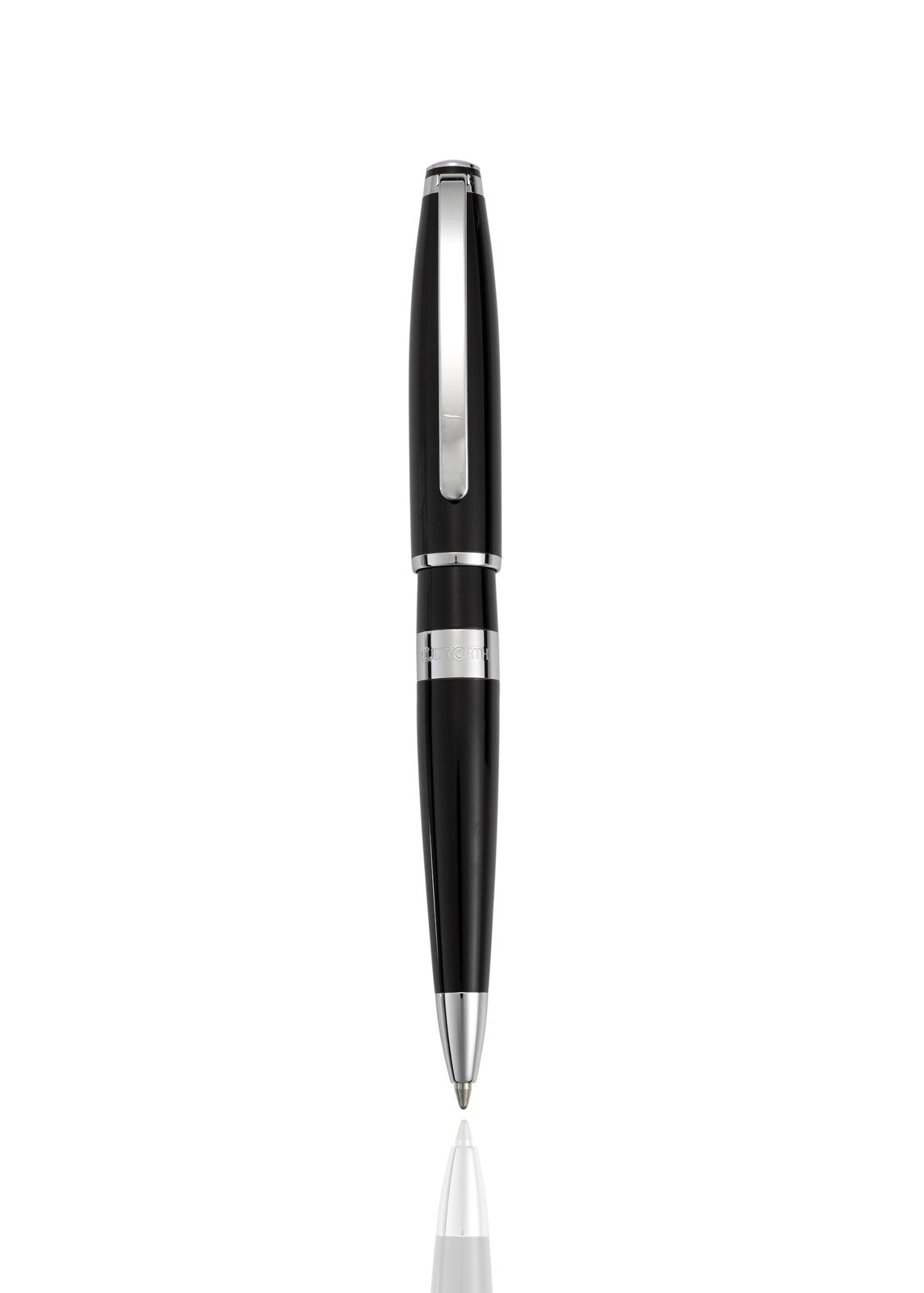 Cudworth Ballpoint Pen, Twilight: Black & Silver