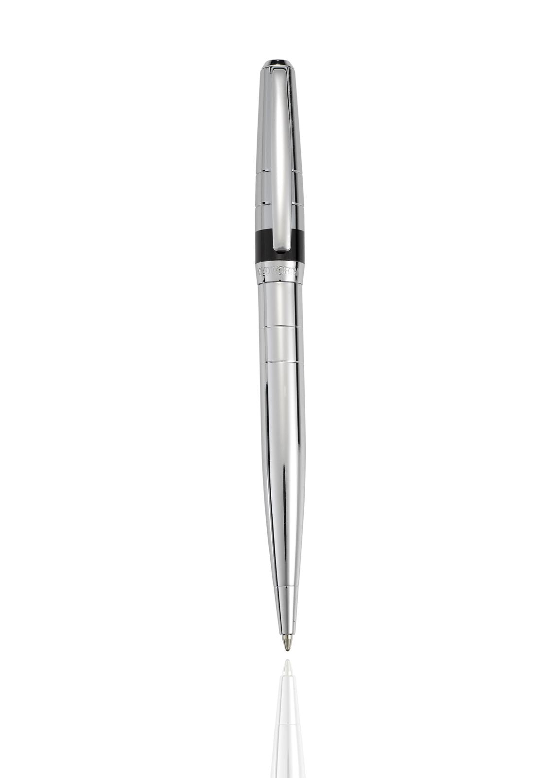 Cudworth Ballpoint Pen, Chrome Contrast: Chrome Plated & Black