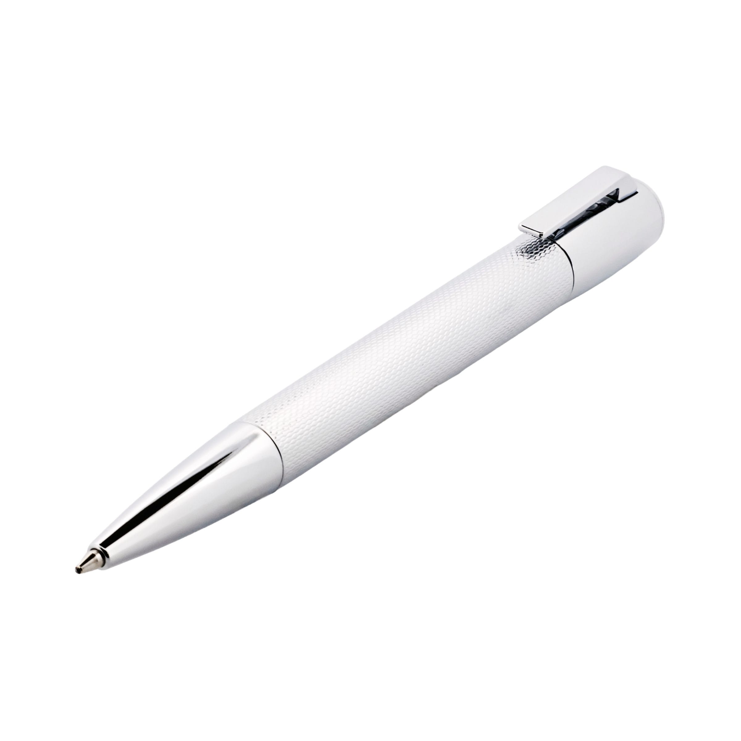 Cudworth White Textured Ballpoint Pen