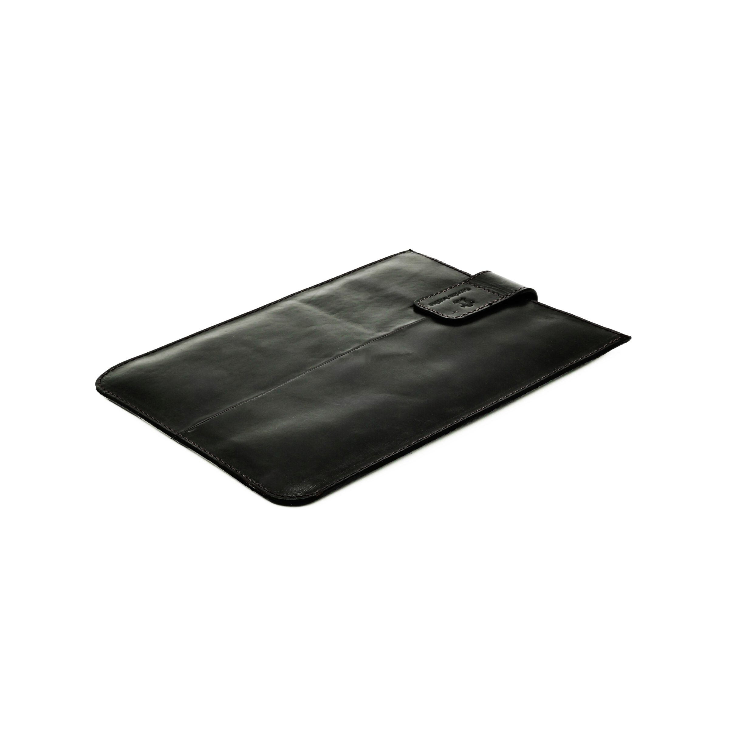 Black Leather iPad-Mini Sleeve