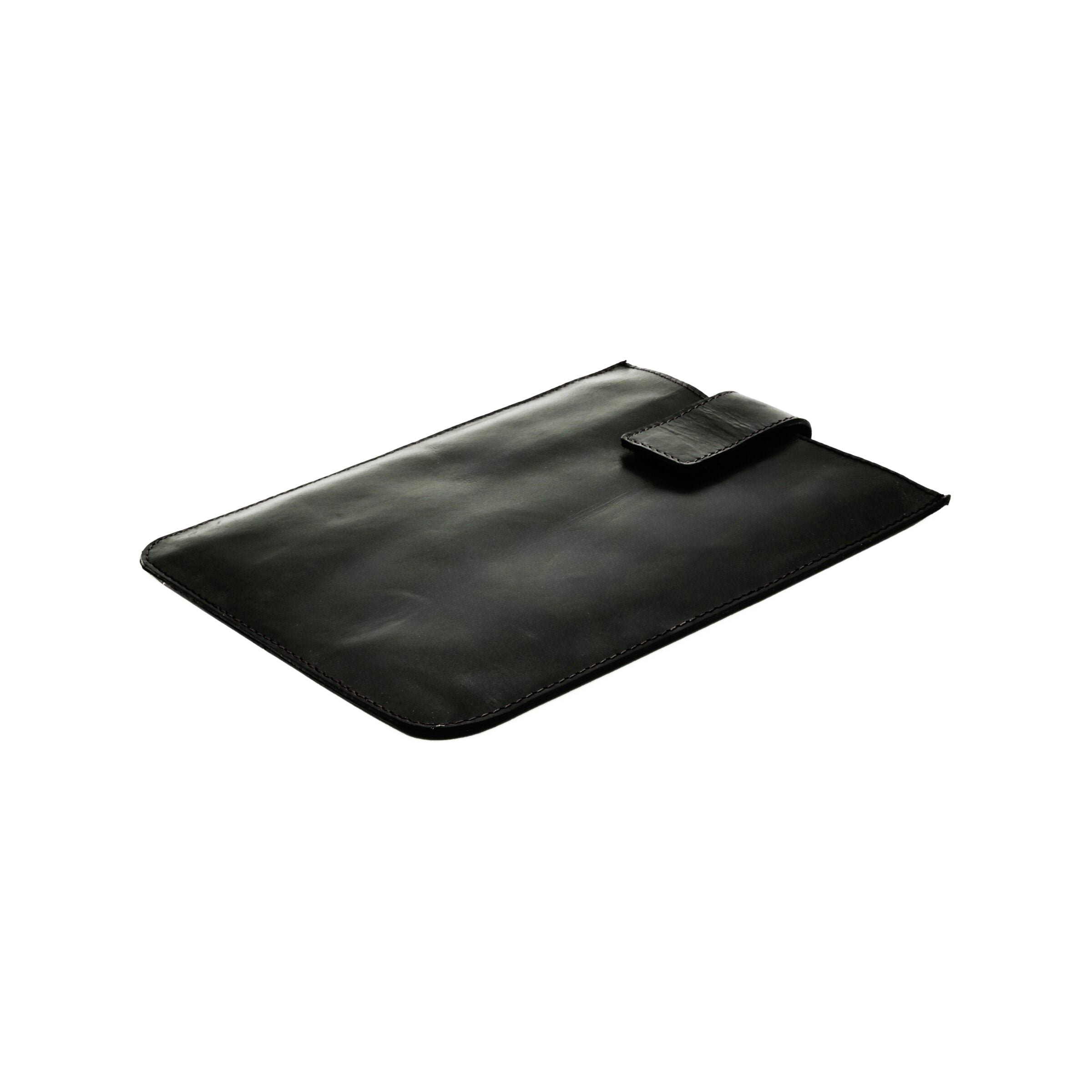 Black Leather iPad-Mini Sleeve
