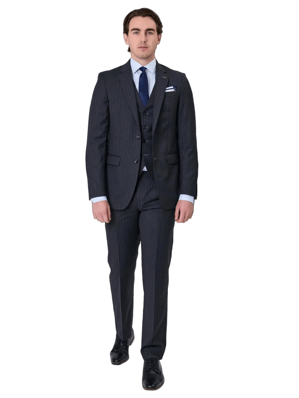 SW4 - Charcoal Abram Pin - Stripe Suit Jacket |Harrys for Menswear - Harrys for Menswear
