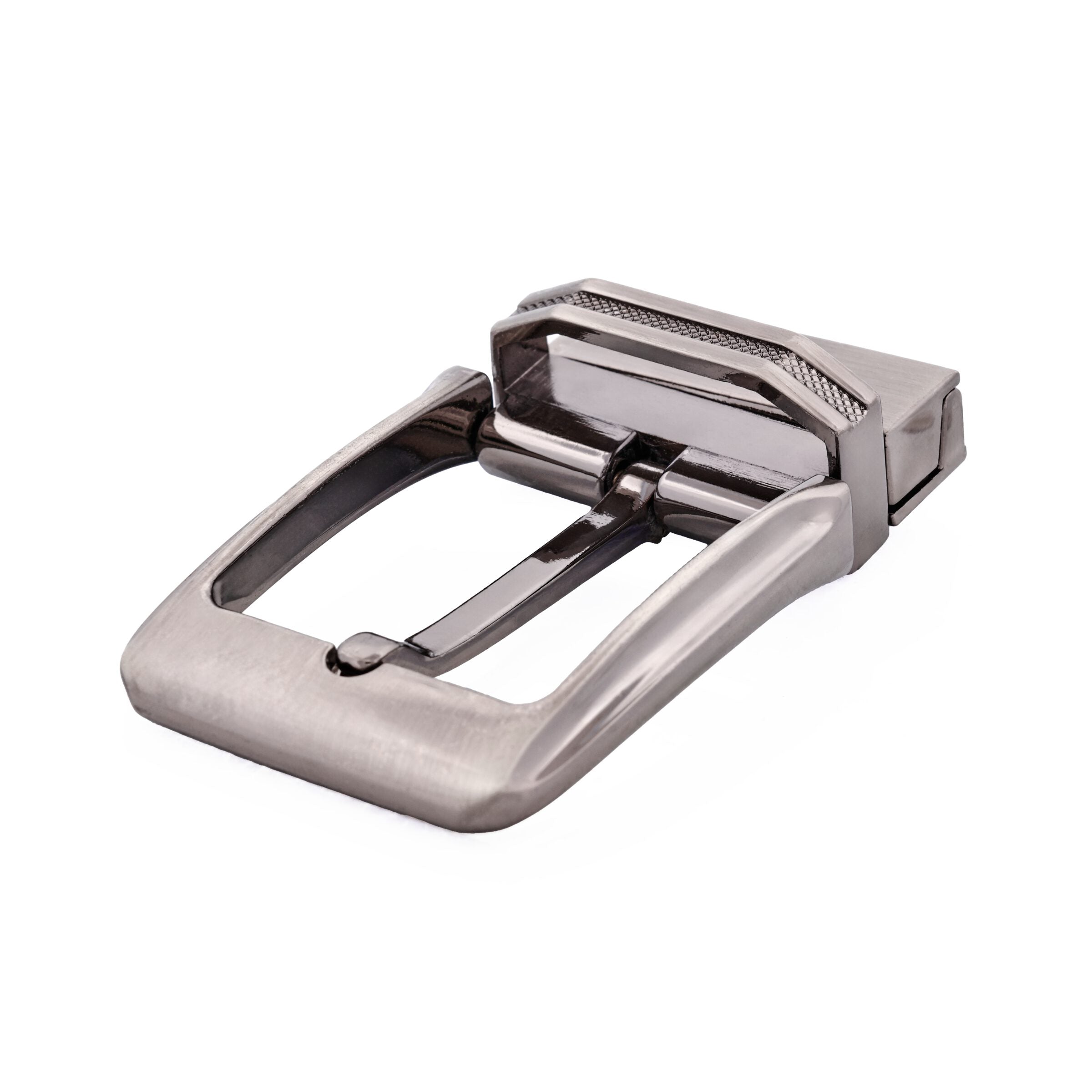 Light Brush Gun Metal Belt Buc