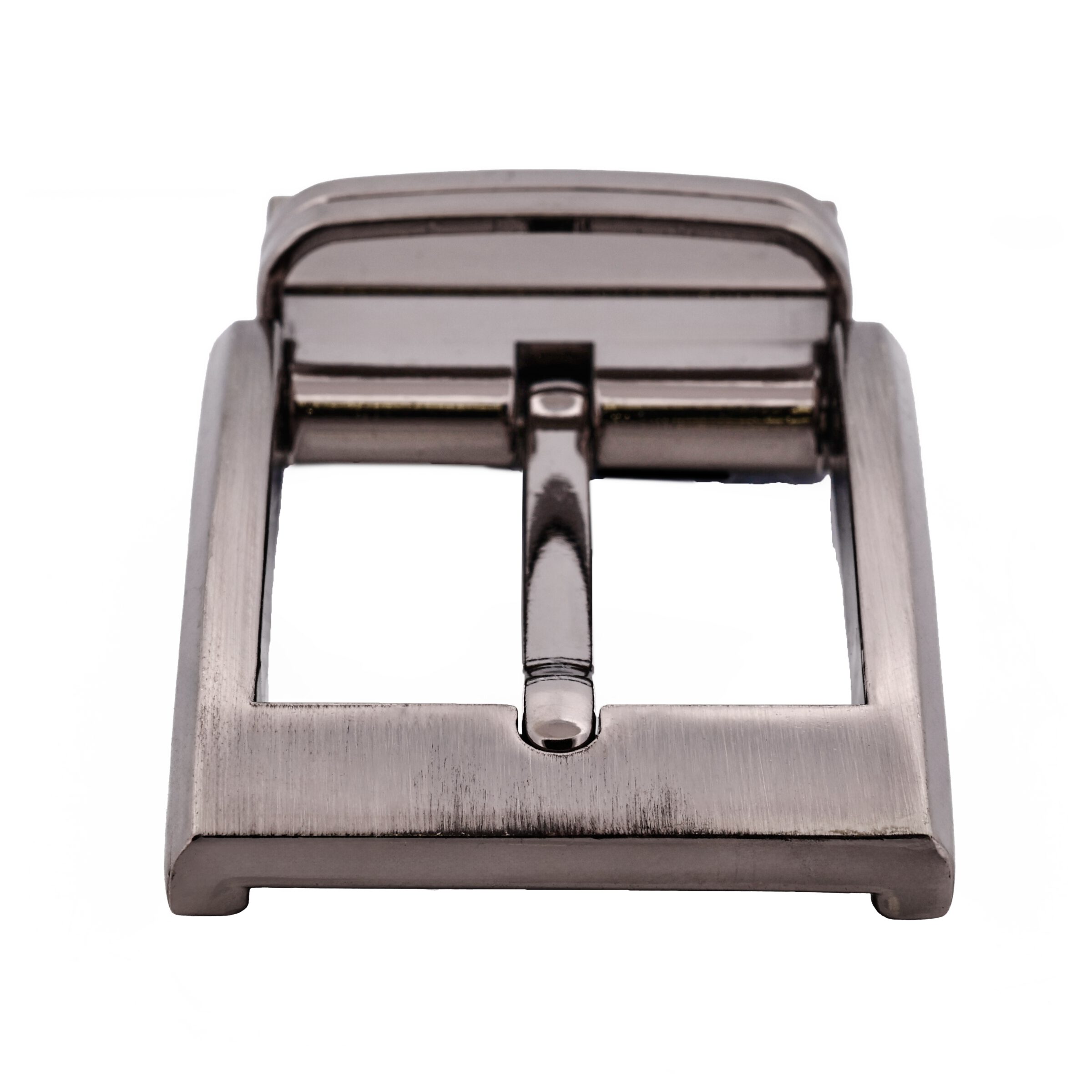 Brush Gun Metal Reversible Belt Buckle