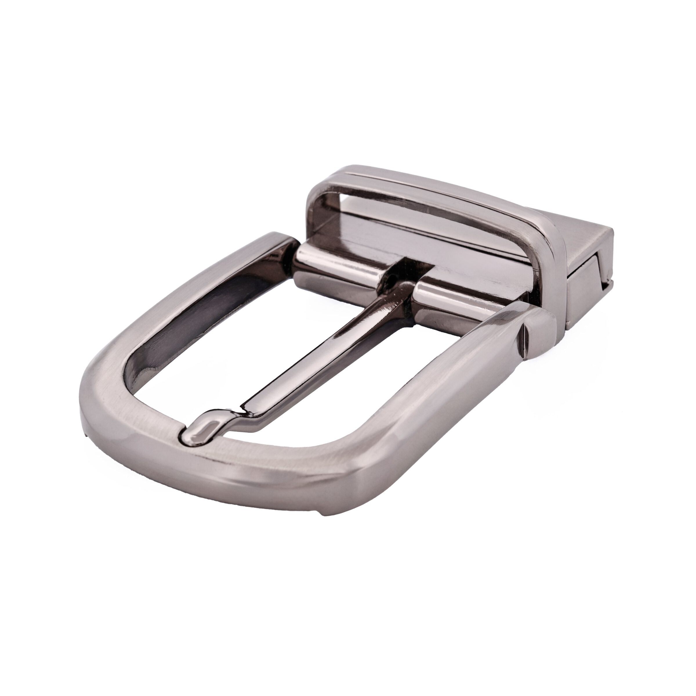 Brushed Gun Metal Reversible Belt Buckle