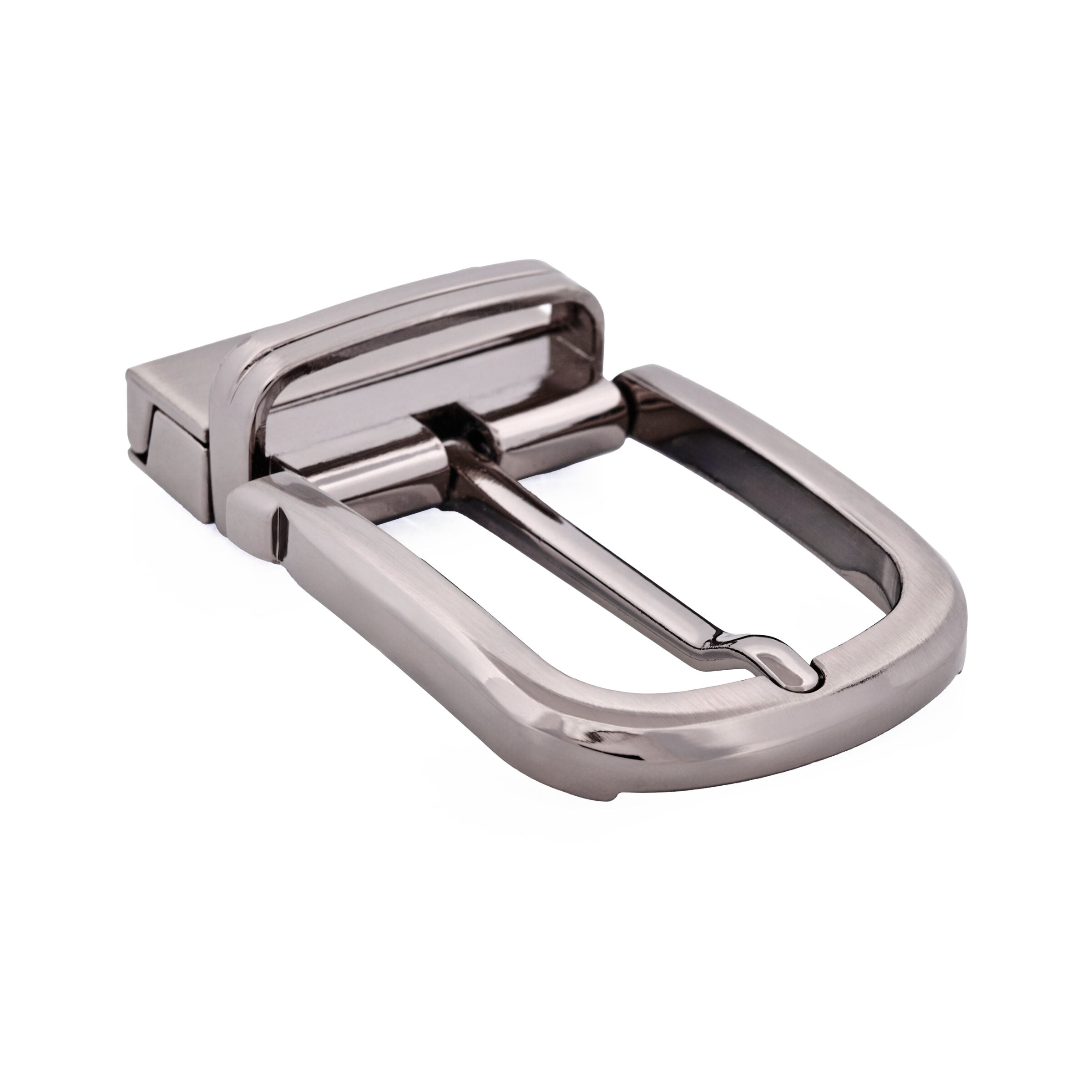 Brushed Gun Metal Reversible Belt Buckle