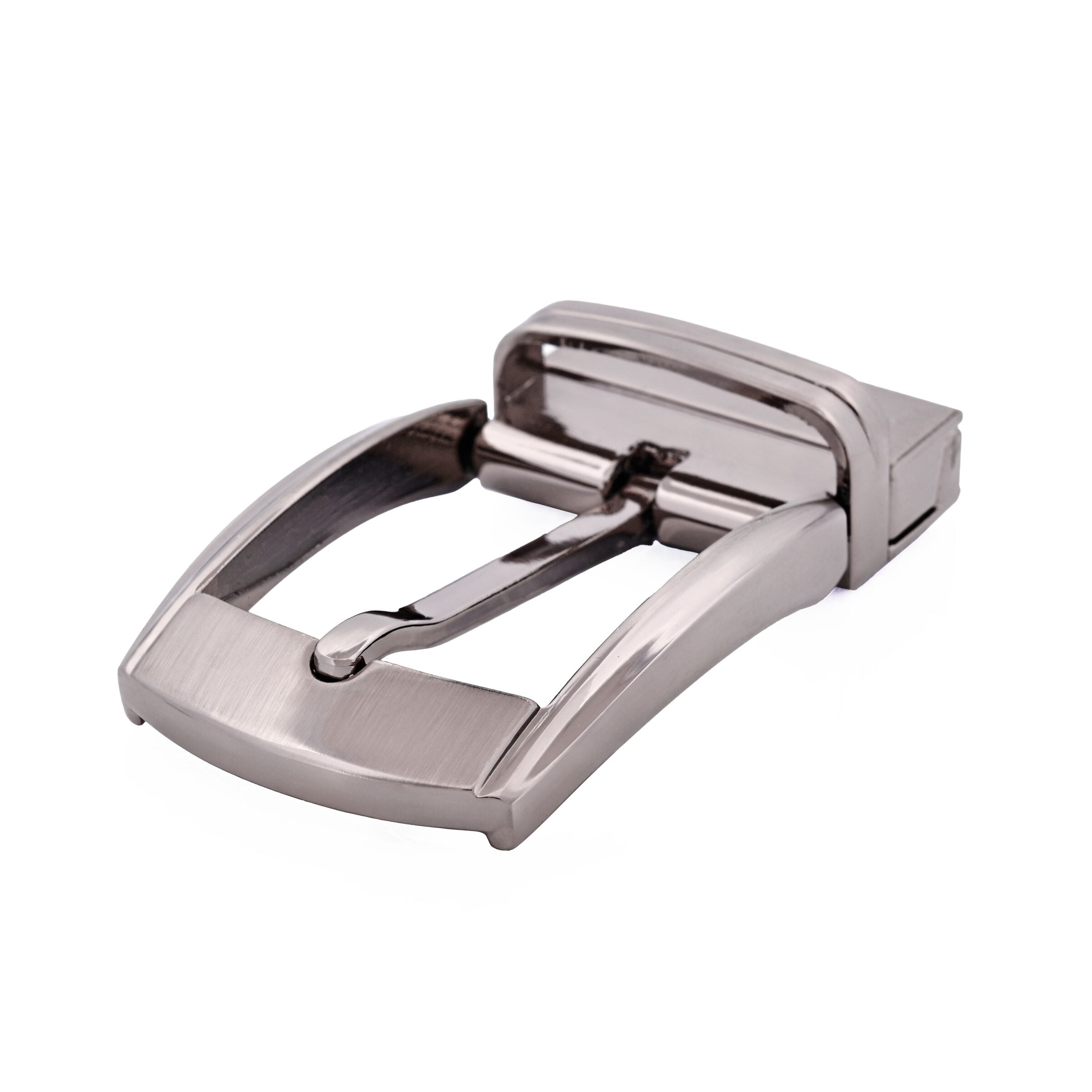 Brushed Gun Metal Reversible Belt Buckle