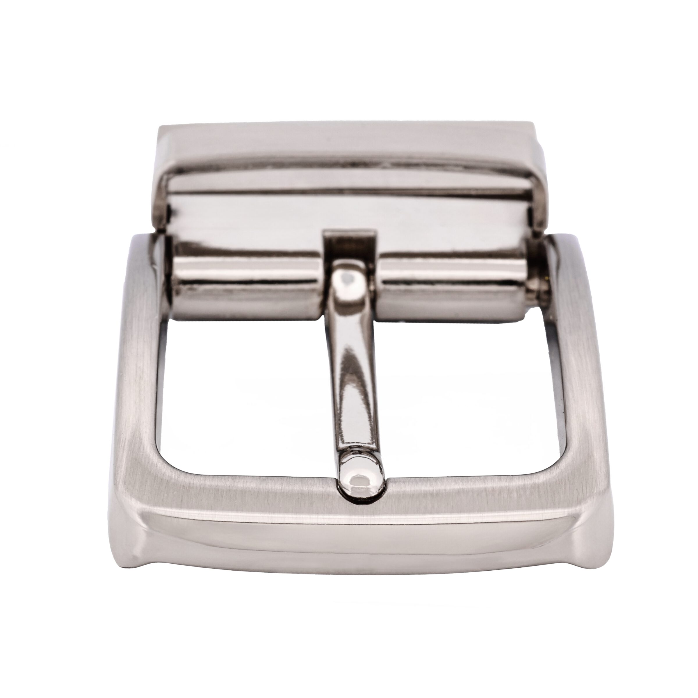 Brushed Nickel Reversible Belt Buckle