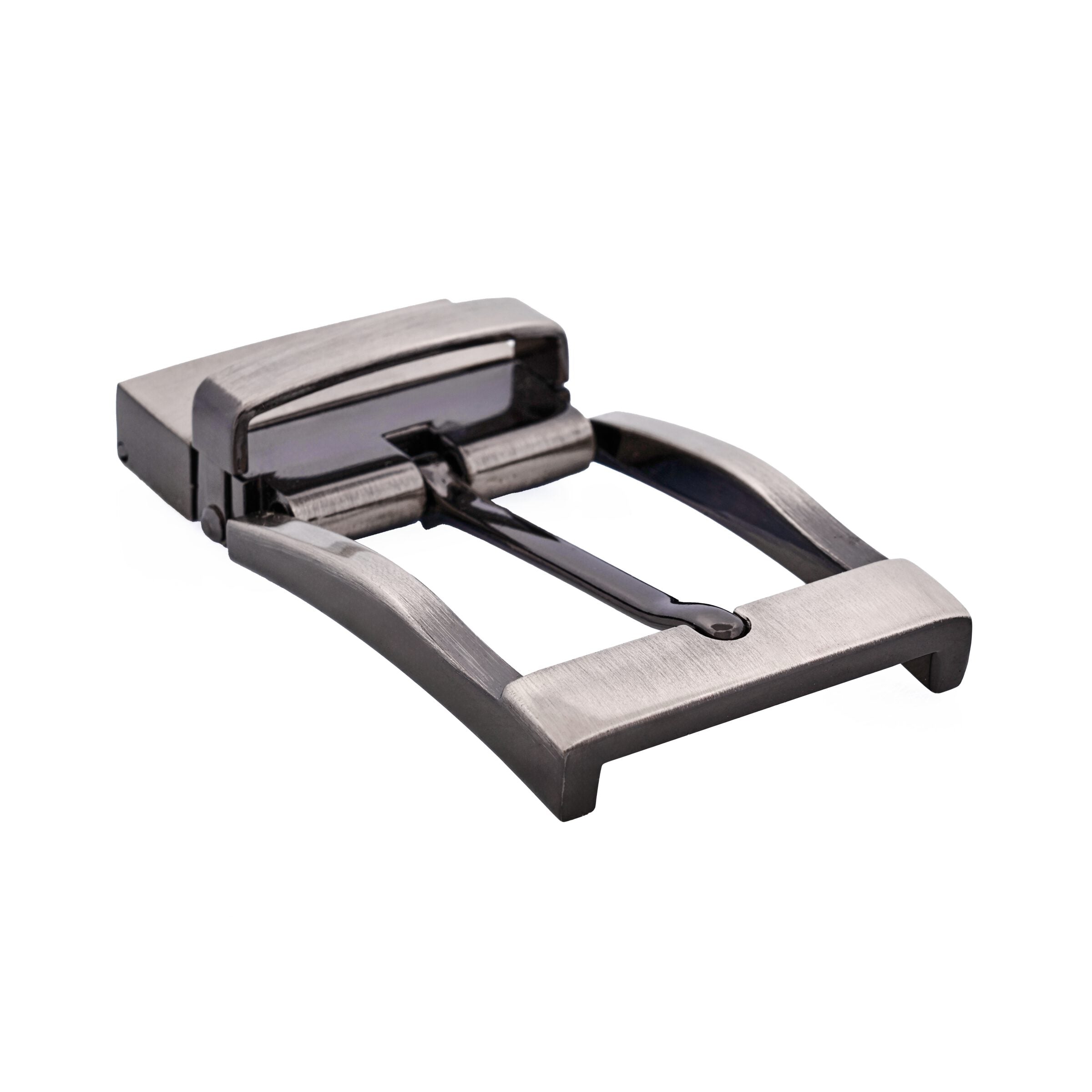 Brushed Silver Reversible Belt Buckle